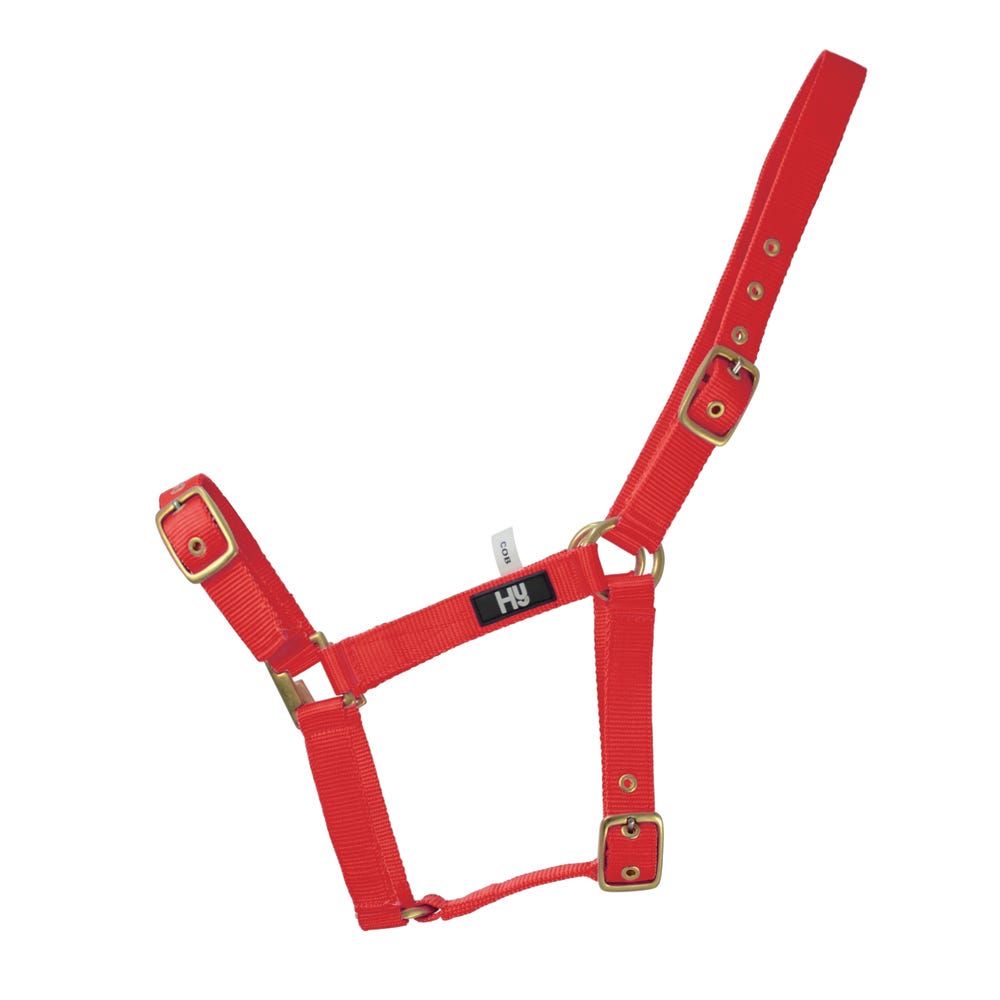 Hy Equestrian Holly Fully Adjustable Head Collar Red