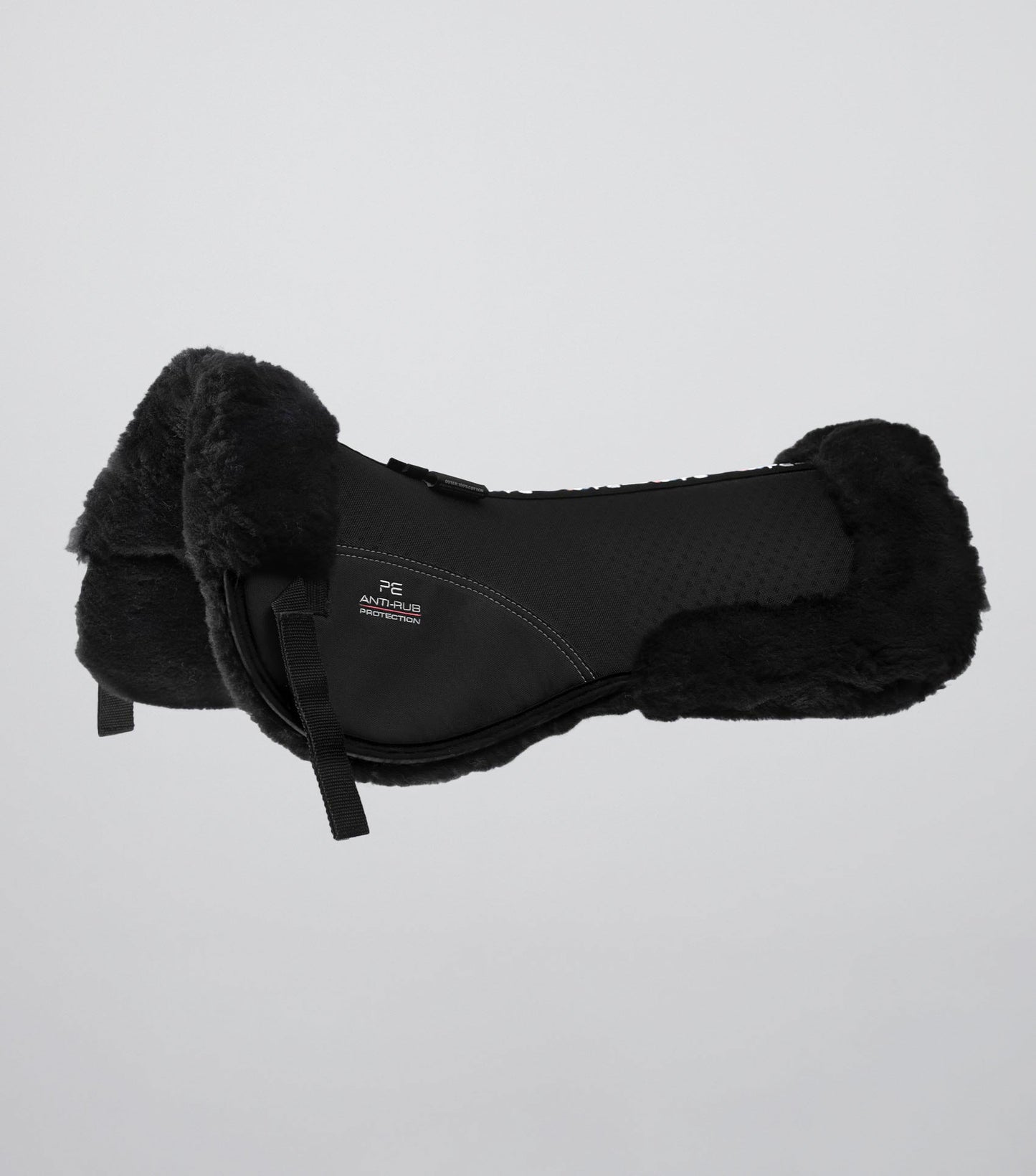 Premier Equine Airtechnology Shockproof Wool Saddle Pad - Half Pad Black/Black Wool