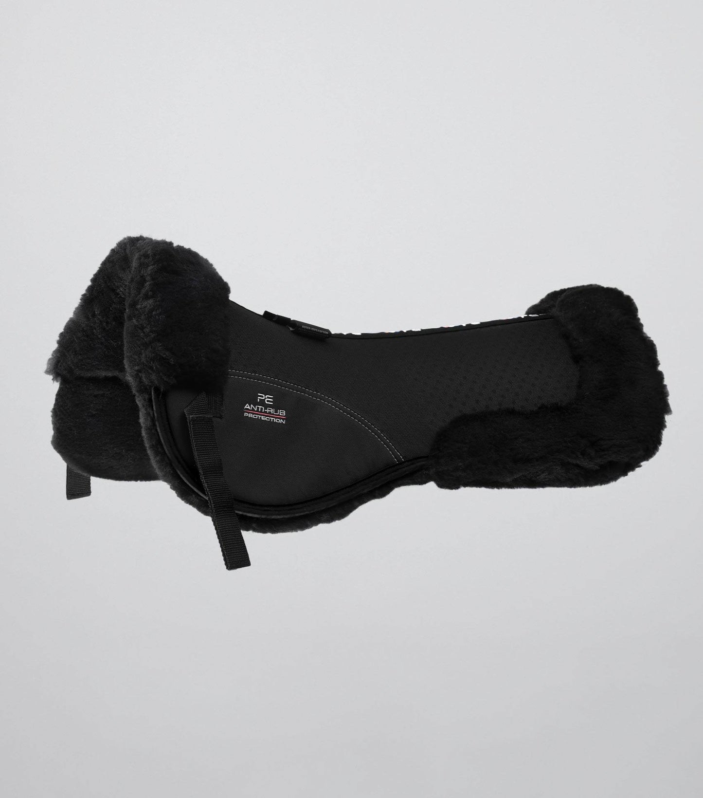 Premier Equine Airtechnology Shockproof Wool Saddle Pad - Half Pad Black/Black Wool - N P Equestrian & Pet Supplies Ltd