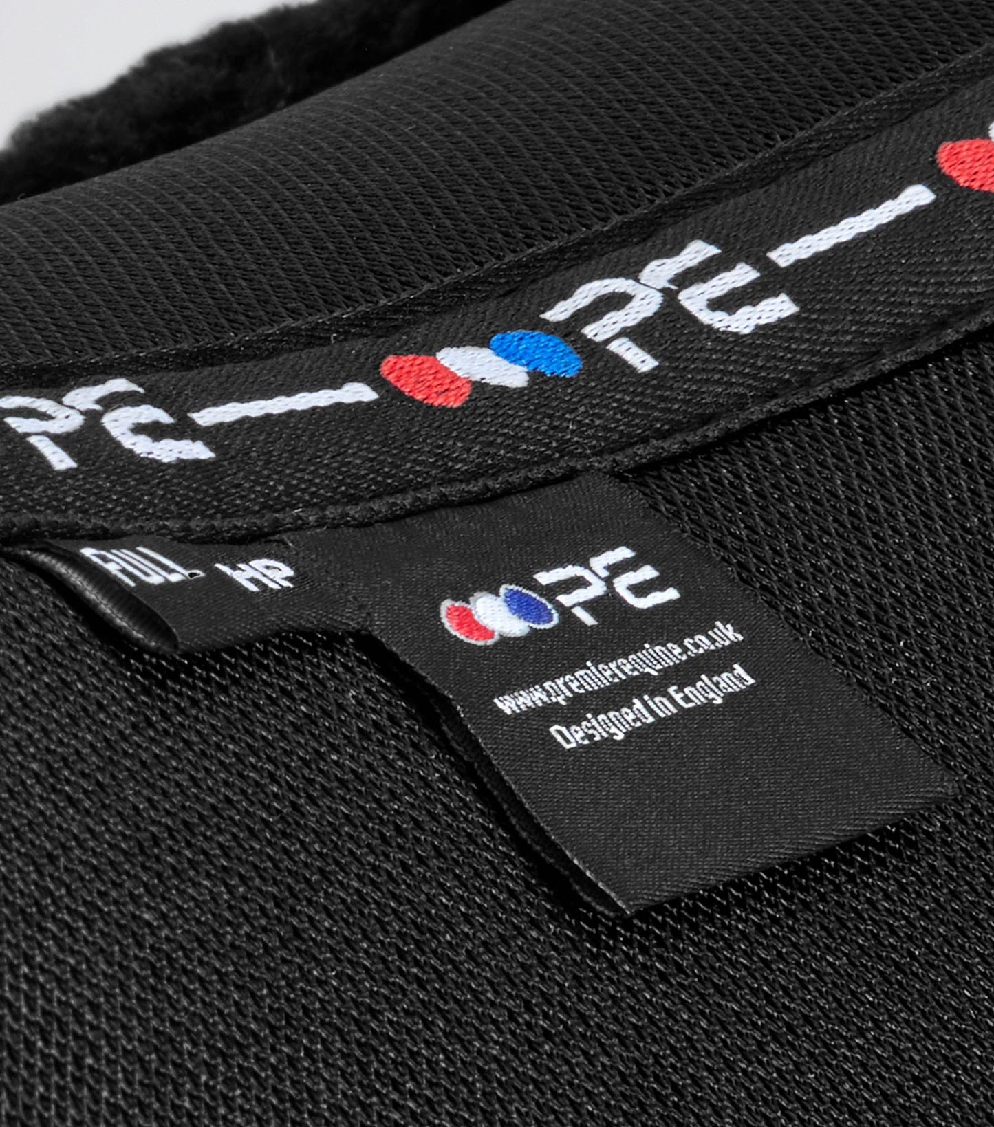 Premier Equine Airtechnology Shockproof Wool Saddle Pad - Half Pad Black/Black Wool