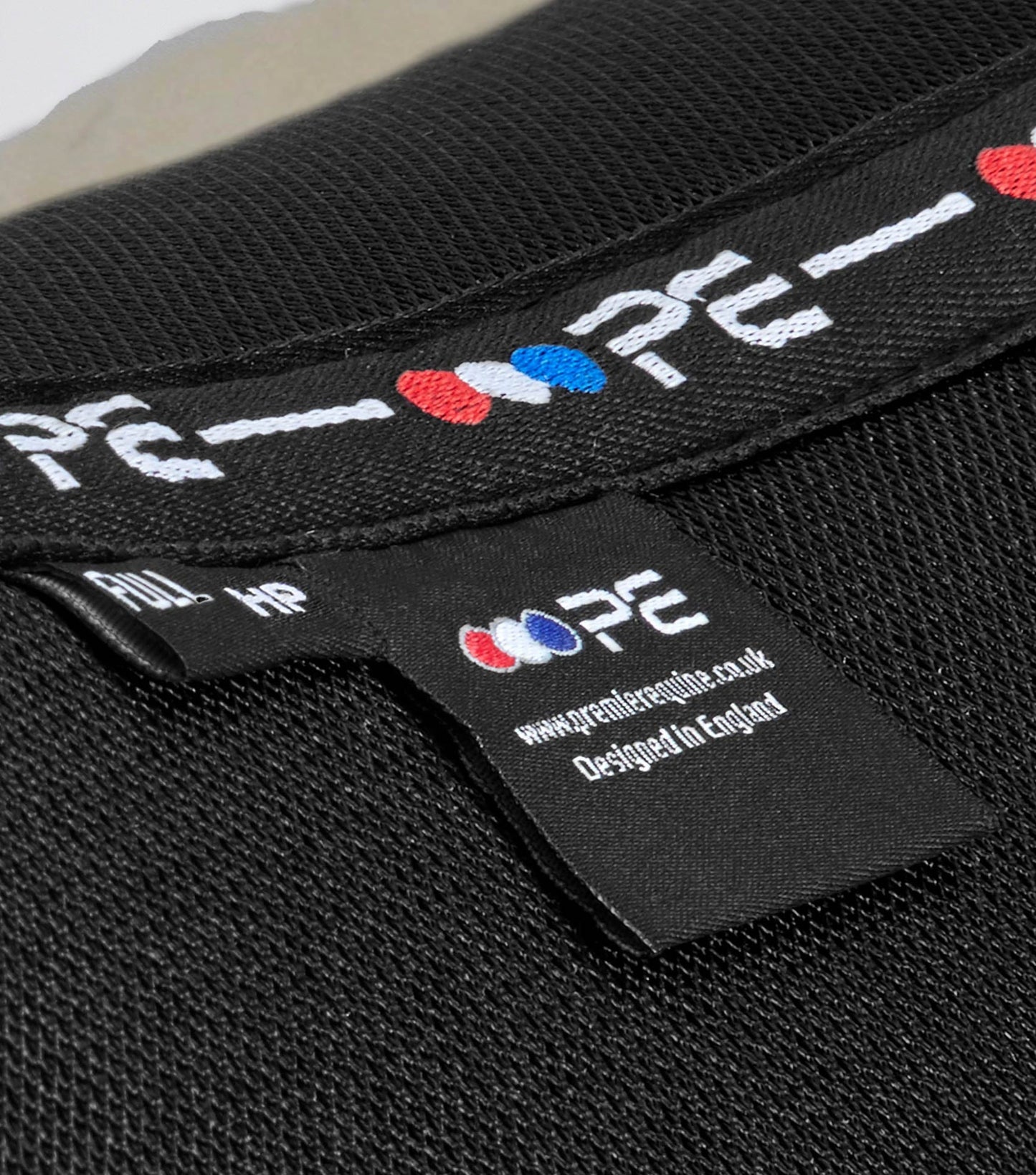 Premier Equine Airtechnology Shockproof Wool Saddle Pad - Half Pad Black/Natural Wool