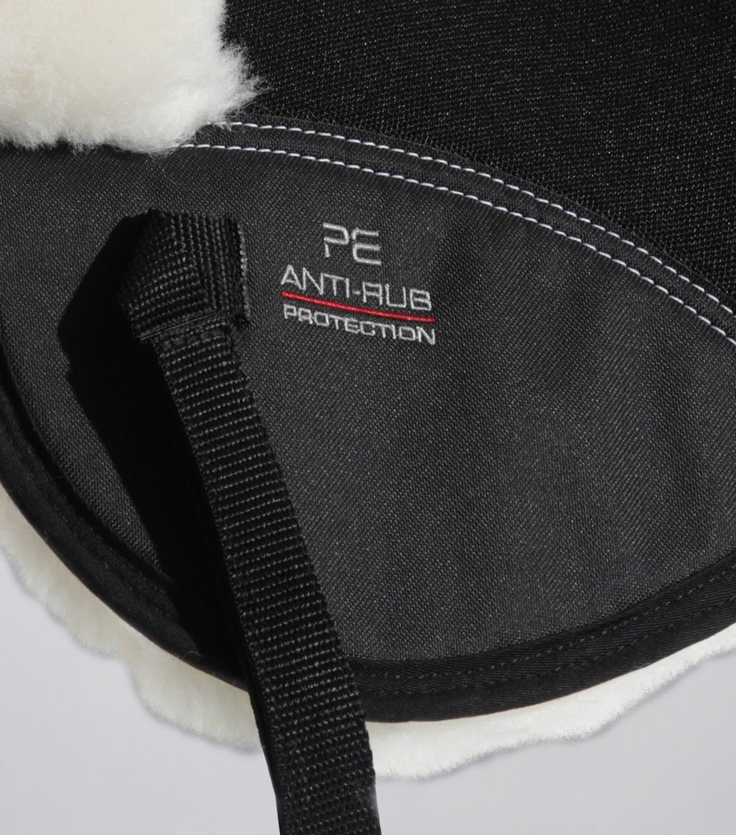 Premier Equine Airtechnology Shockproof Wool Saddle Pad - Half Pad Black/Natural Wool