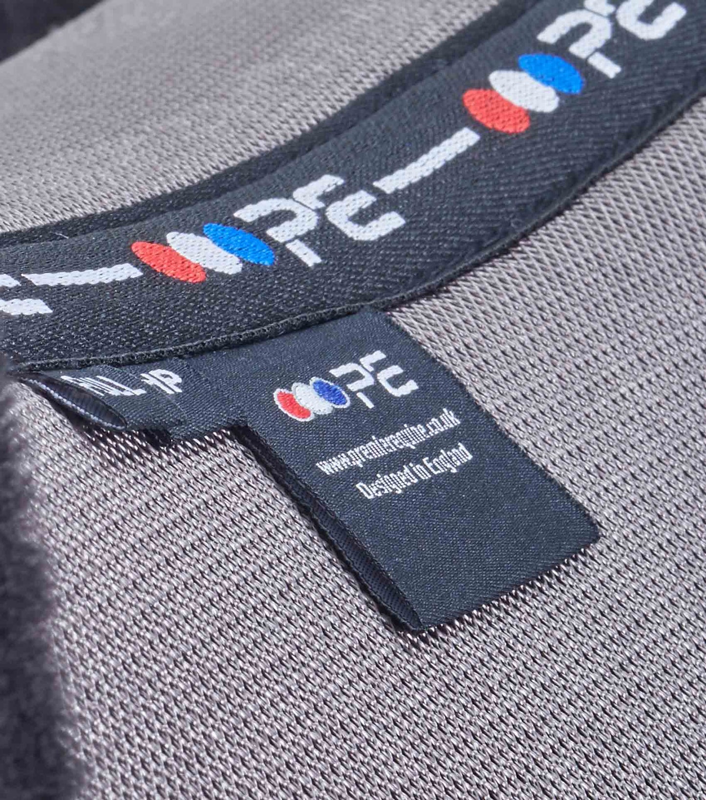 Premier Equine Airtechnology Shockproof Wool Saddle Pad - Half Pad Grey/Black Wool