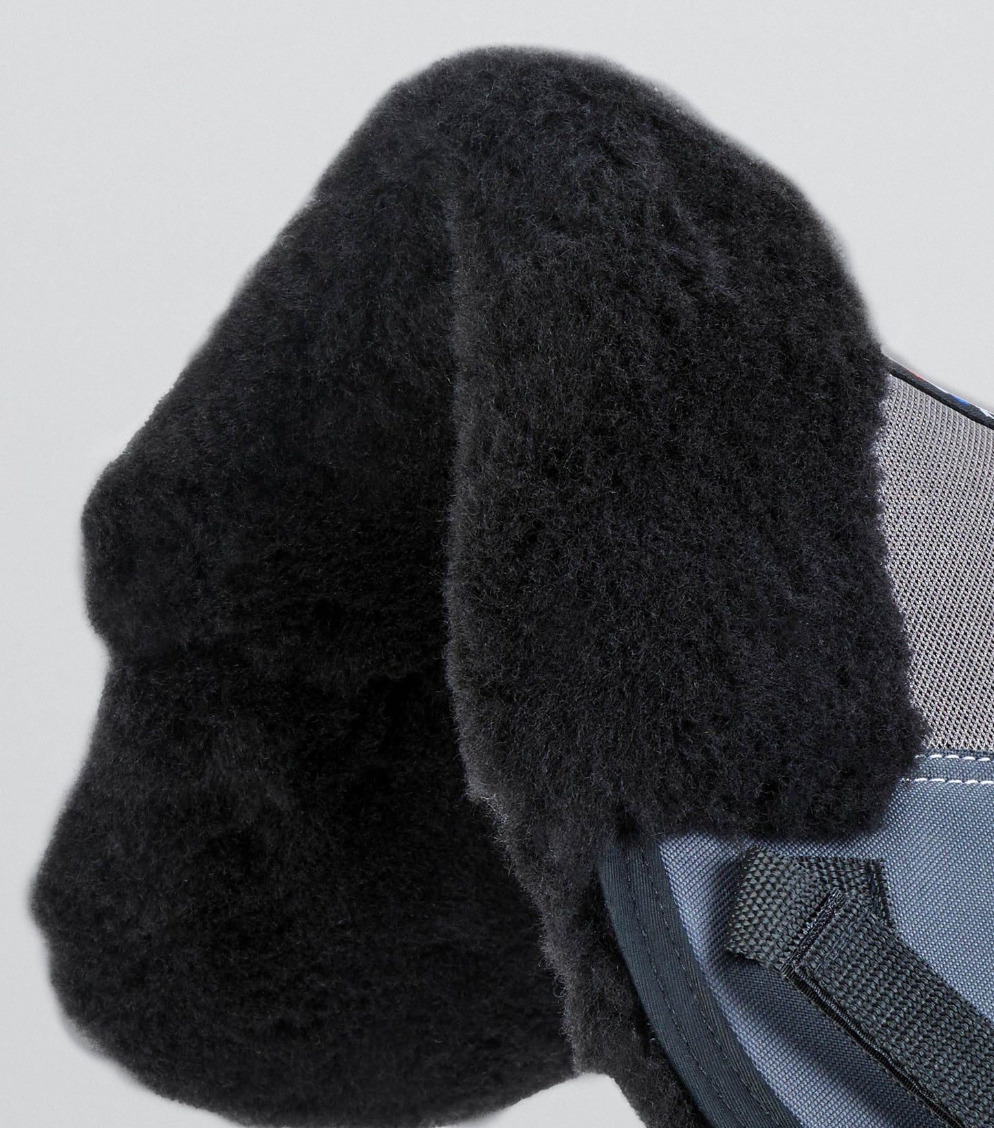 Premier Equine Airtechnology Shockproof Wool Saddle Pad - Half Pad Grey/Black Wool