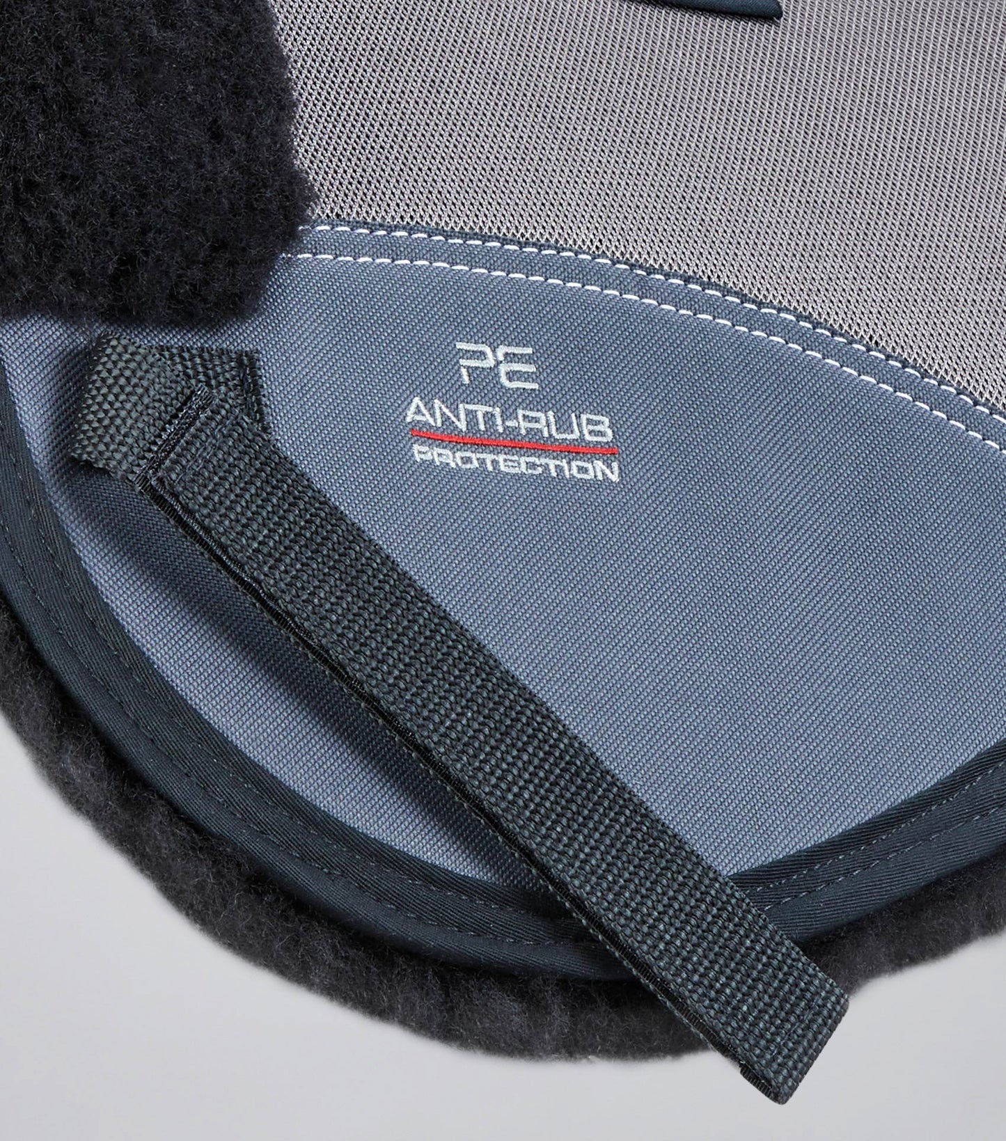 Premier Equine Airtechnology Shockproof Wool Saddle Pad - Half Pad Grey/Black Wool