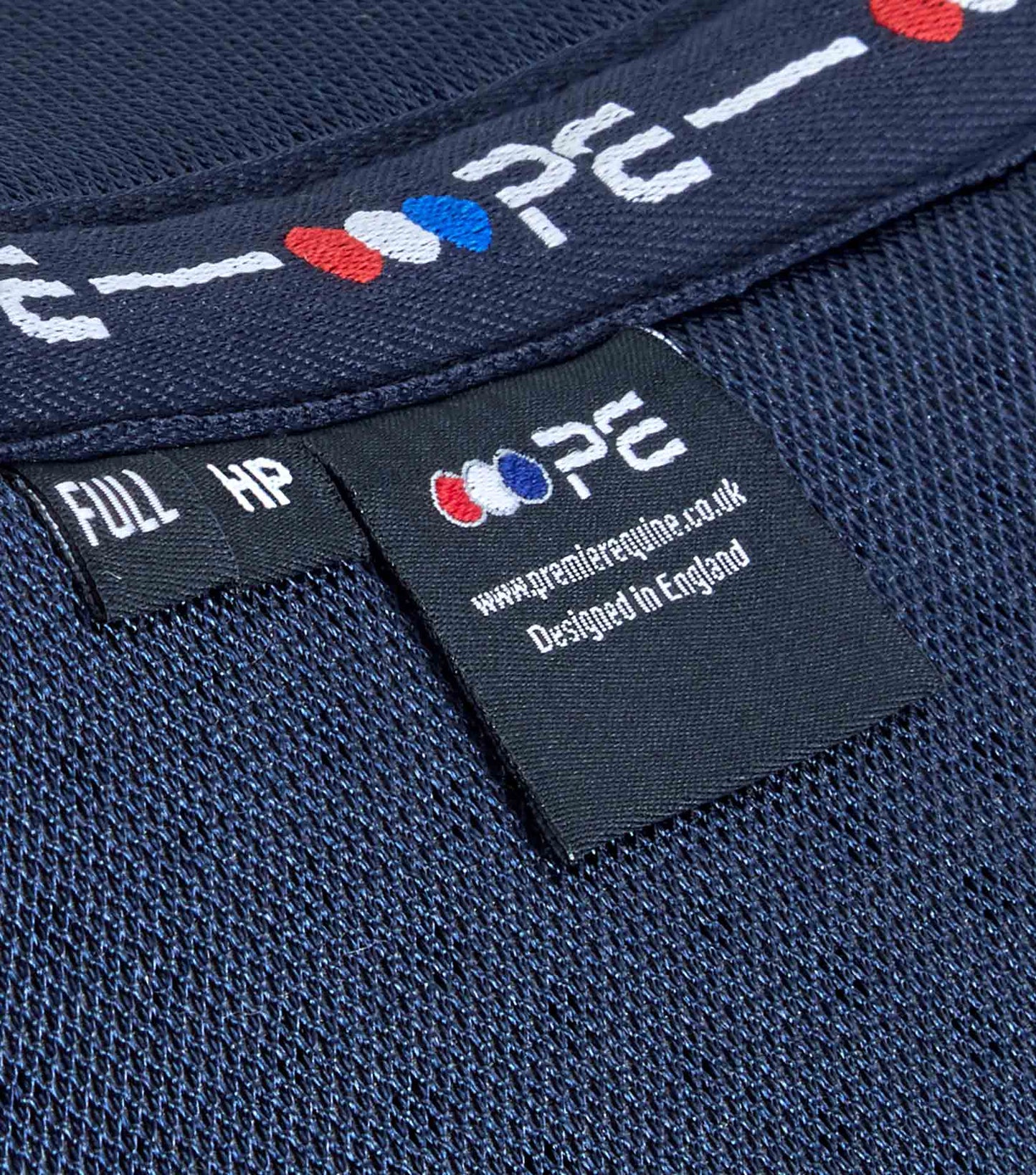 Premier Equine Airtechnology Shockproof Wool Saddle Pad - Half Pad Navy/Grey Wool