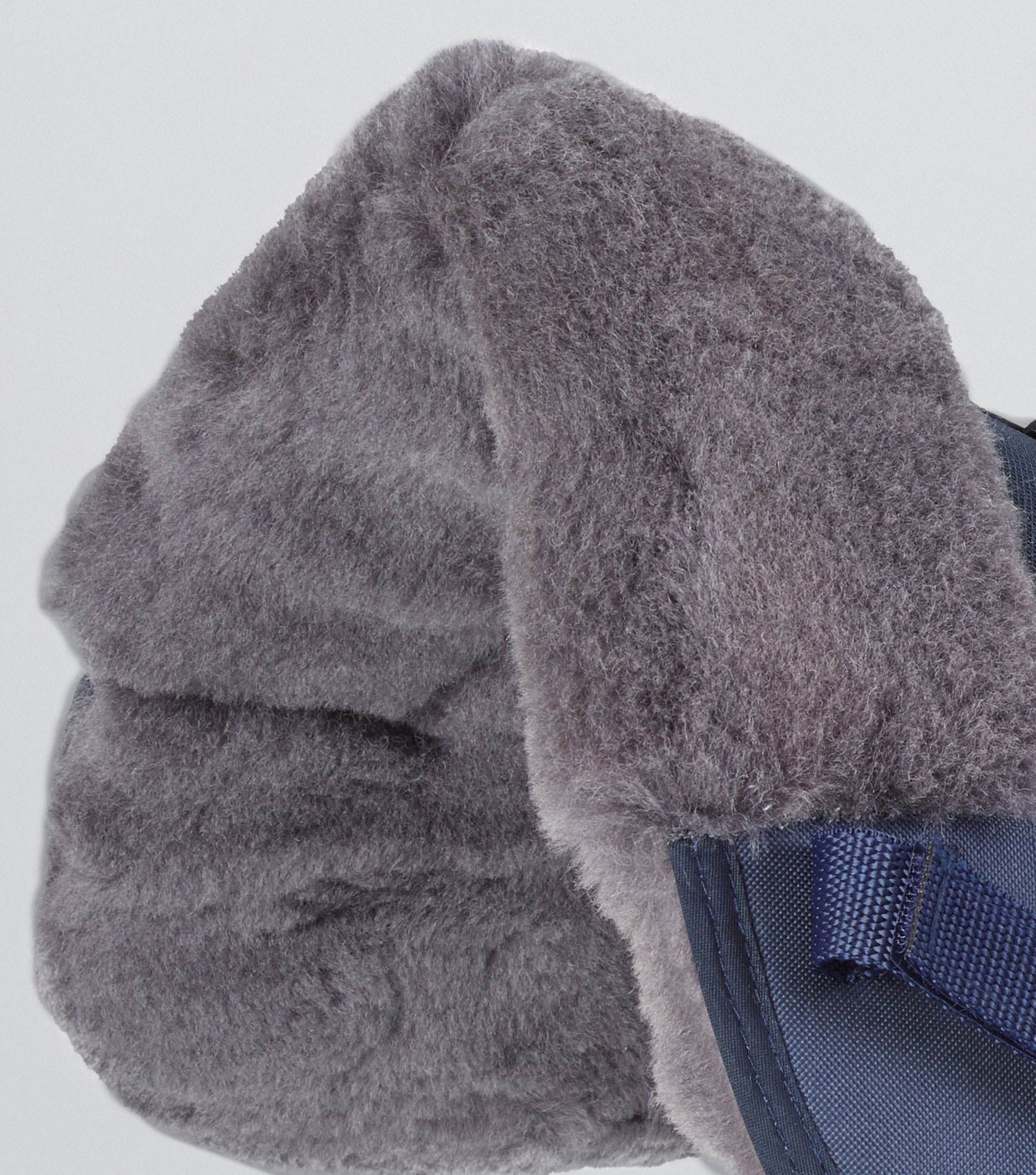Premier Equine Airtechnology Shockproof Wool Saddle Pad - Half Pad Navy/Grey Wool