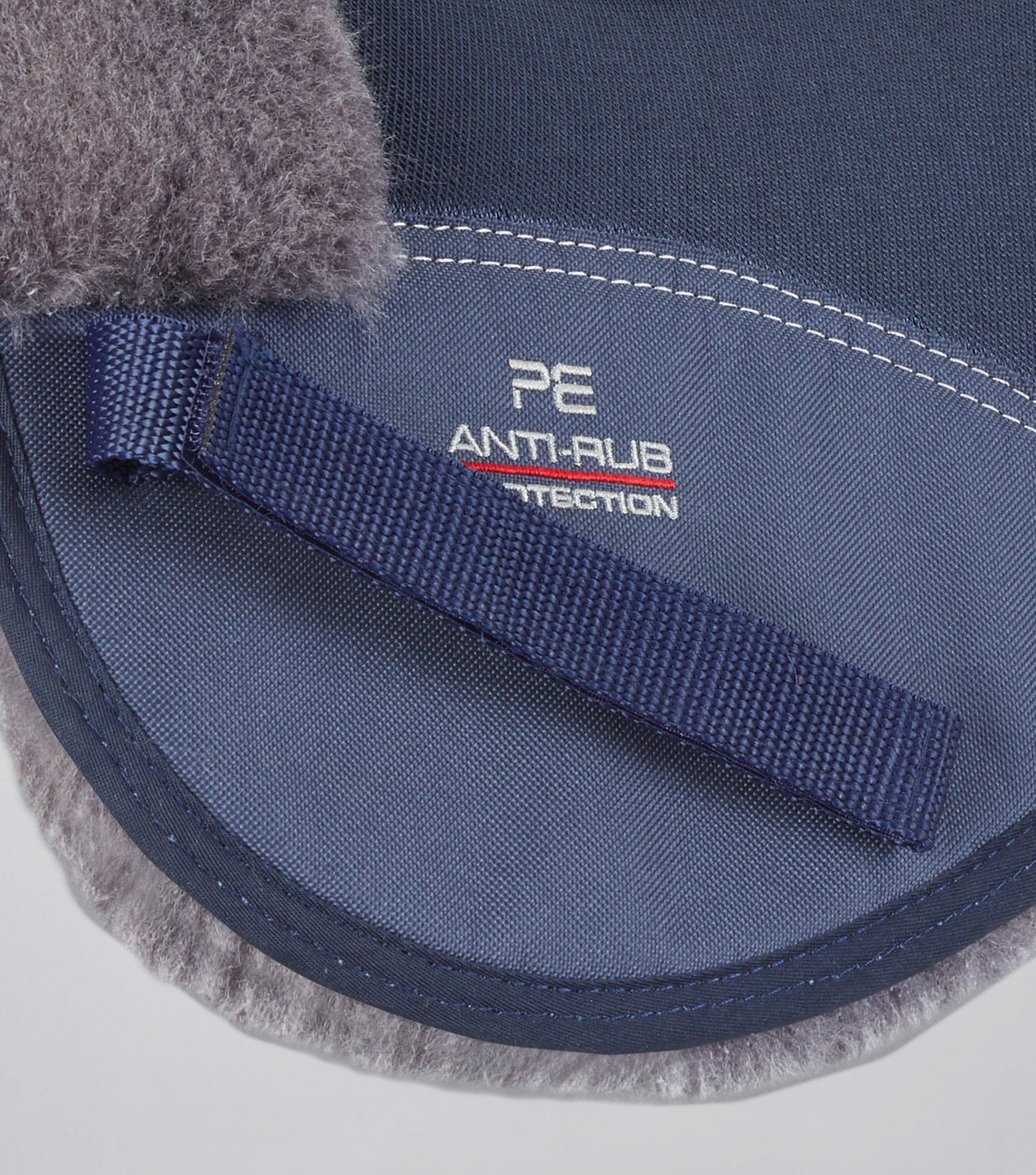 Premier Equine Airtechnology Shockproof Wool Saddle Pad - Half Pad Navy/Grey Wool