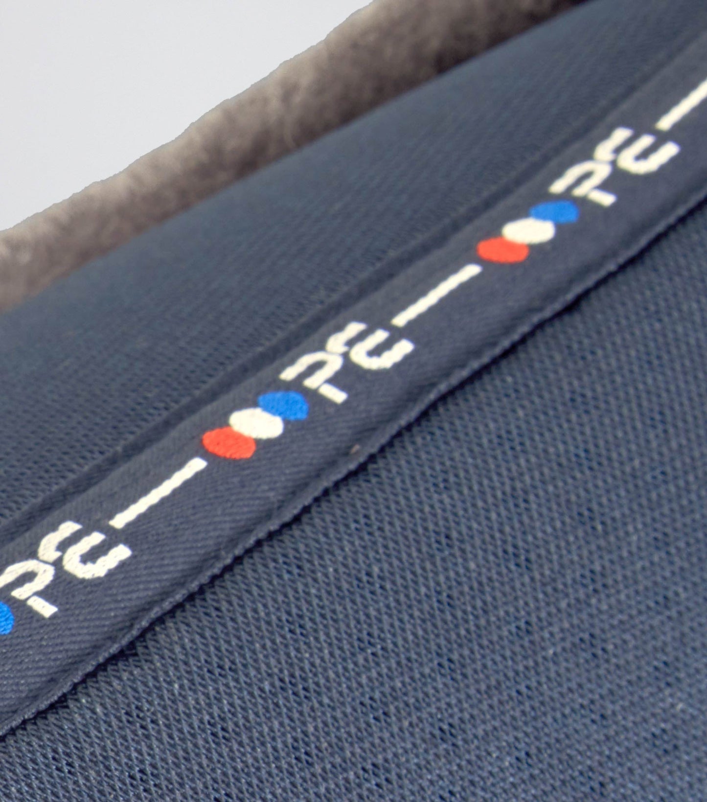 Premier Equine Airtechnology Shockproof Wool Saddle Pad - Half Pad Navy/Grey Wool