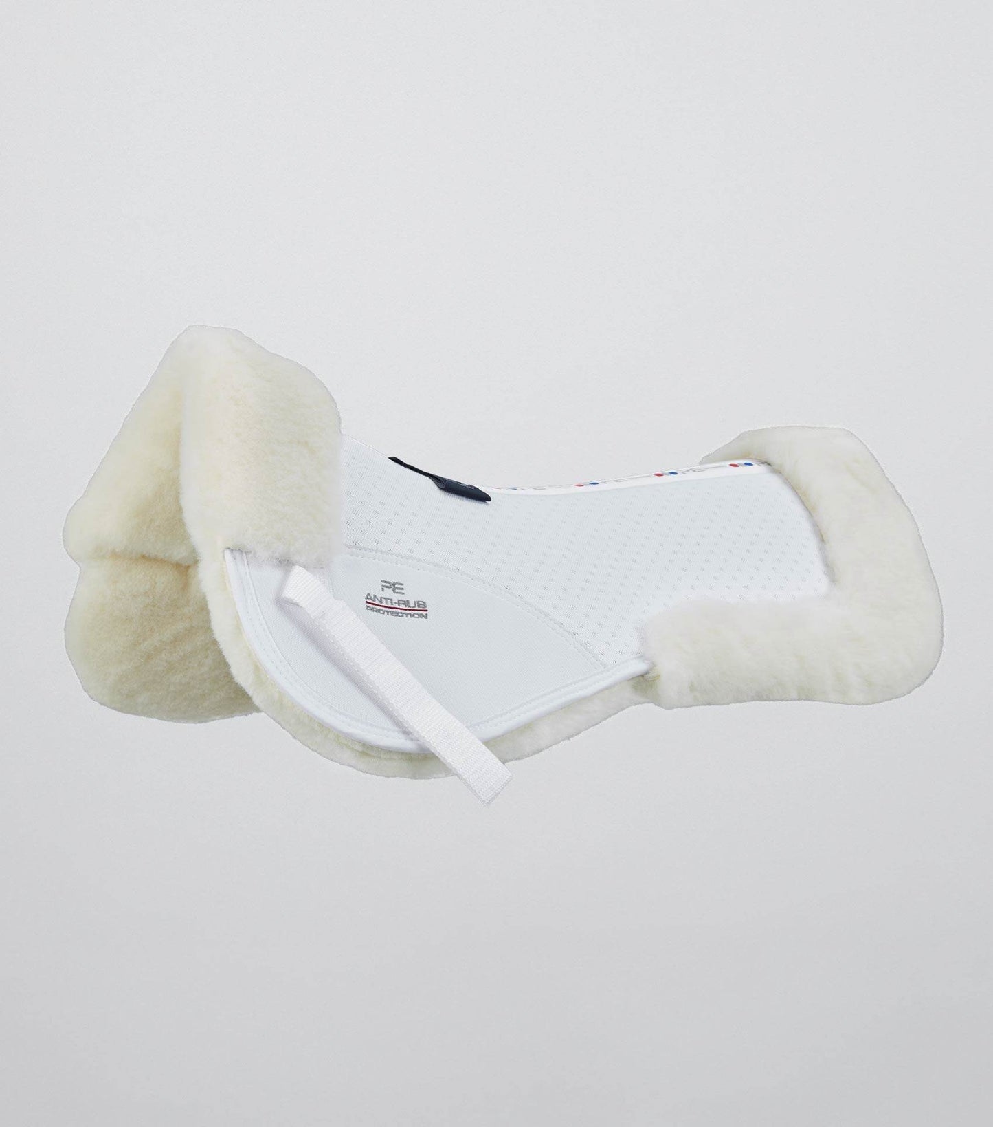 Premier Equine Airtechnology Shockproof Wool Saddle Pad - Half Pad White/Natural Wool - N P Equestrian & Pet Supplies Ltd