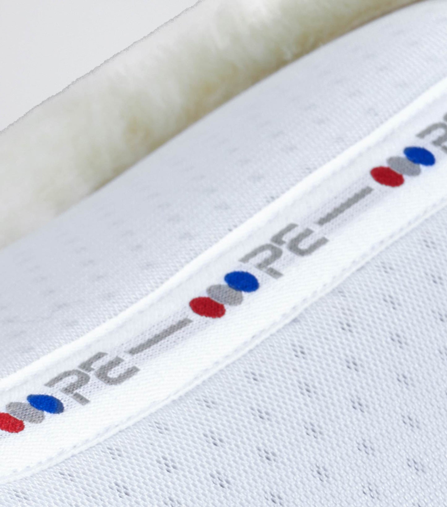 Premier Equine Airtechnology Shockproof Wool Saddle Pad - Half Pad White/Natural Wool
