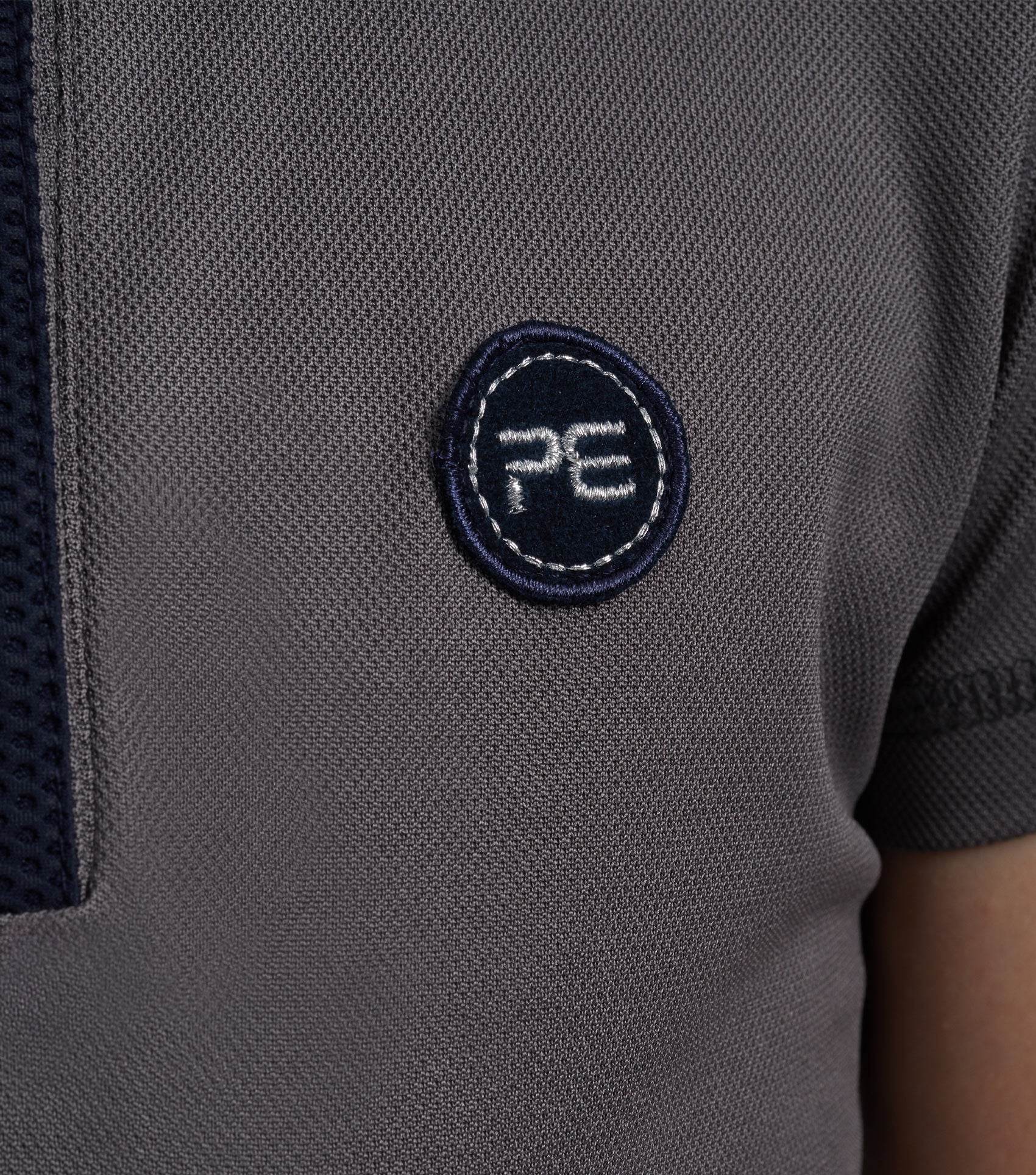Premier Equine Mini Amia Girl's Technical Short Sleeve Riding Top Grey - N P Equestrian & Pet Supplies Ltd