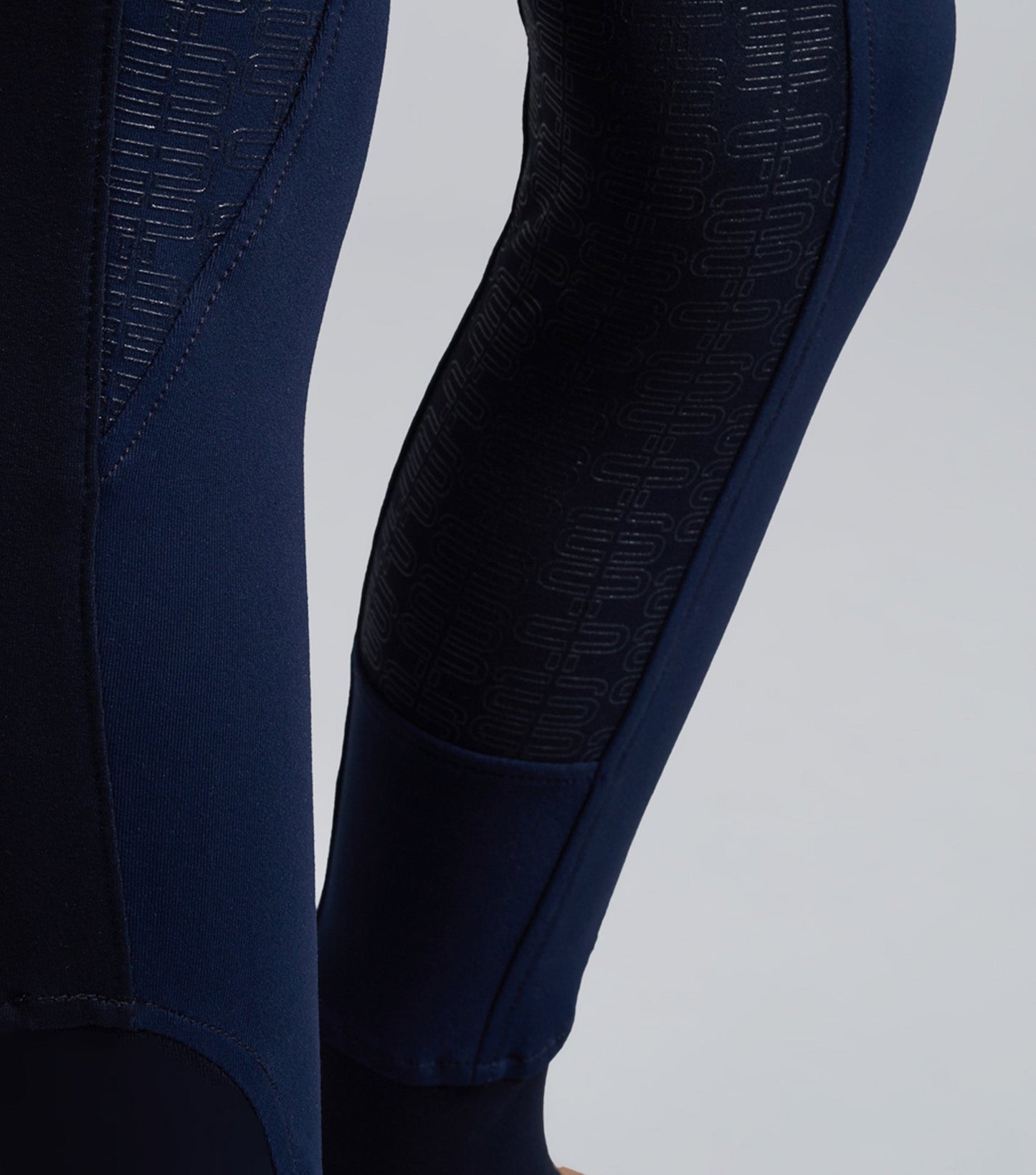 Premier Equine Astrid Girls Full Seat Gel Pull On Riding Tights Navy
