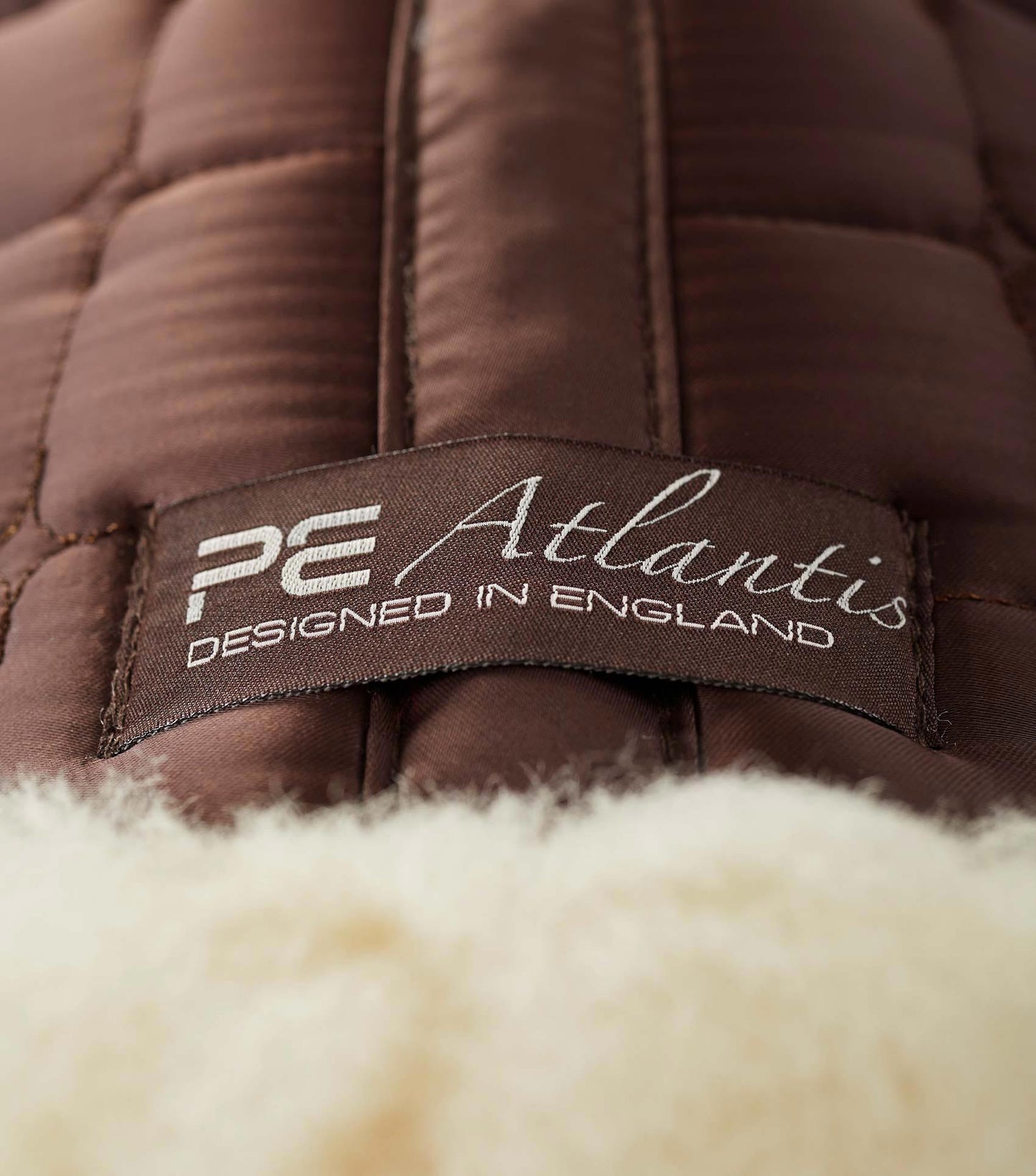 Premier Equine Atlantis CC Satin Wool Dressage Square Brown/Natural Wool