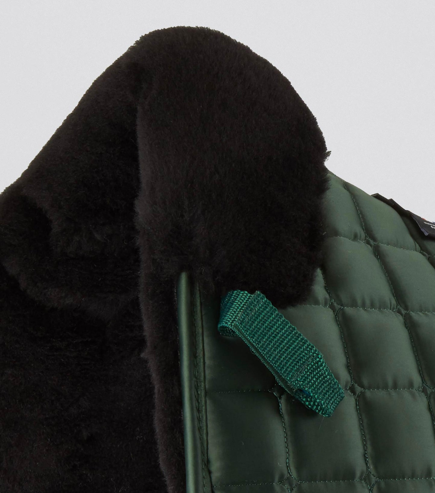 Premier Equine Atlantis CC Satin Wool Dressage Square Olive/Black Wool