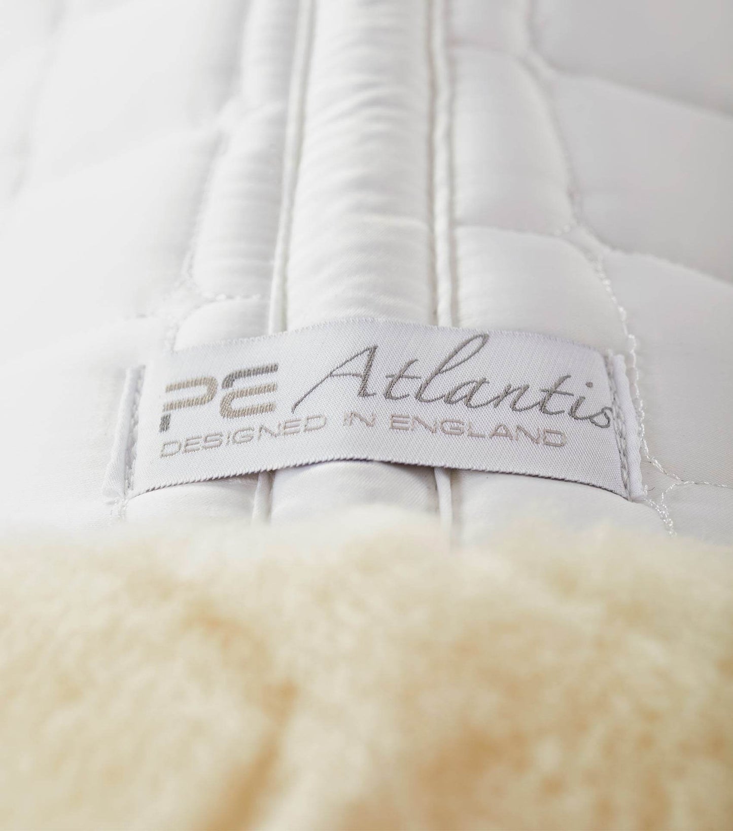 Premier Equine Atlantis CC Satin Wool Dressage Square White/Natural Wool - N P Equestrian & Pet Supplies Ltd