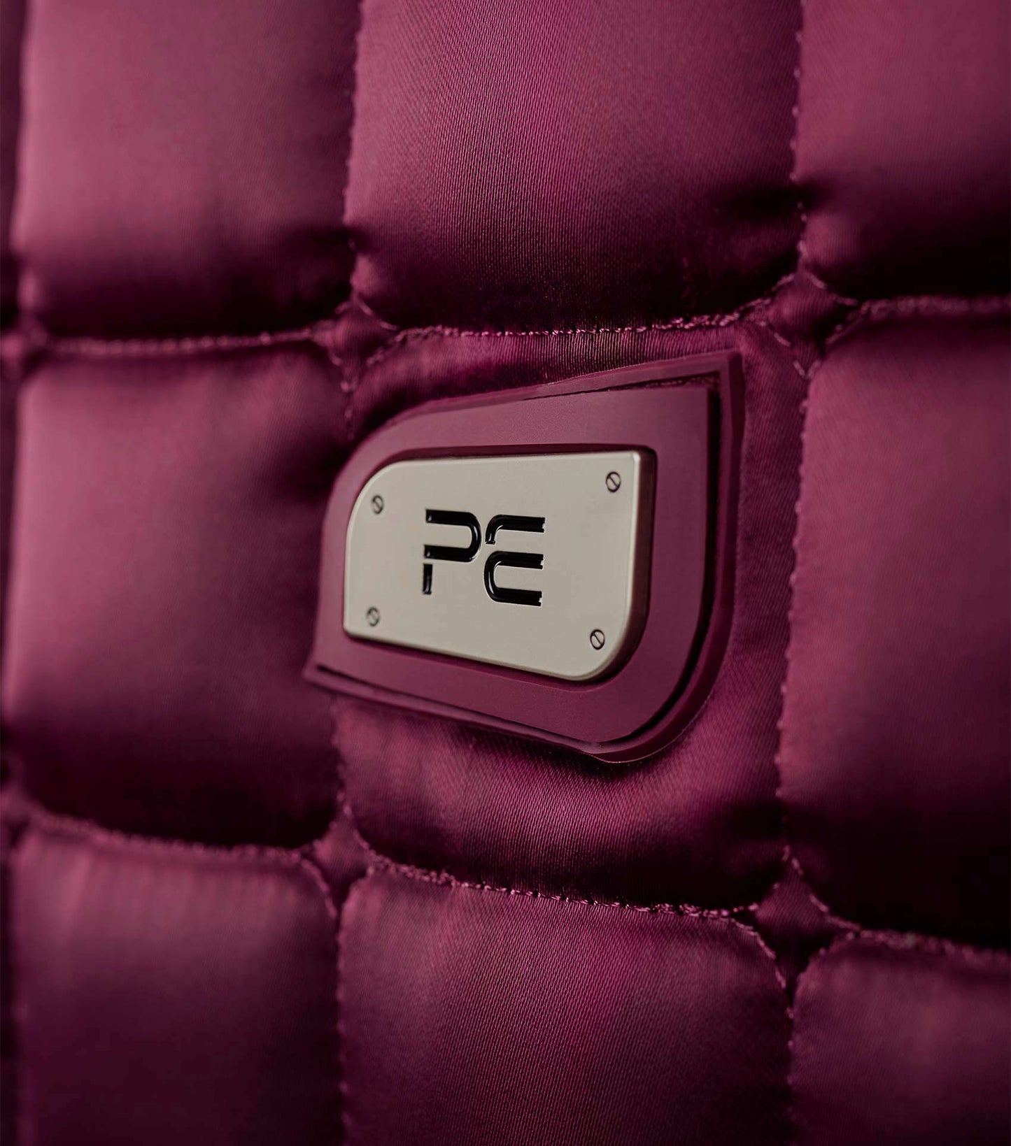 Premier Equine Atlantis CC Satin Wool Dressage Square Wine/Black Wool
