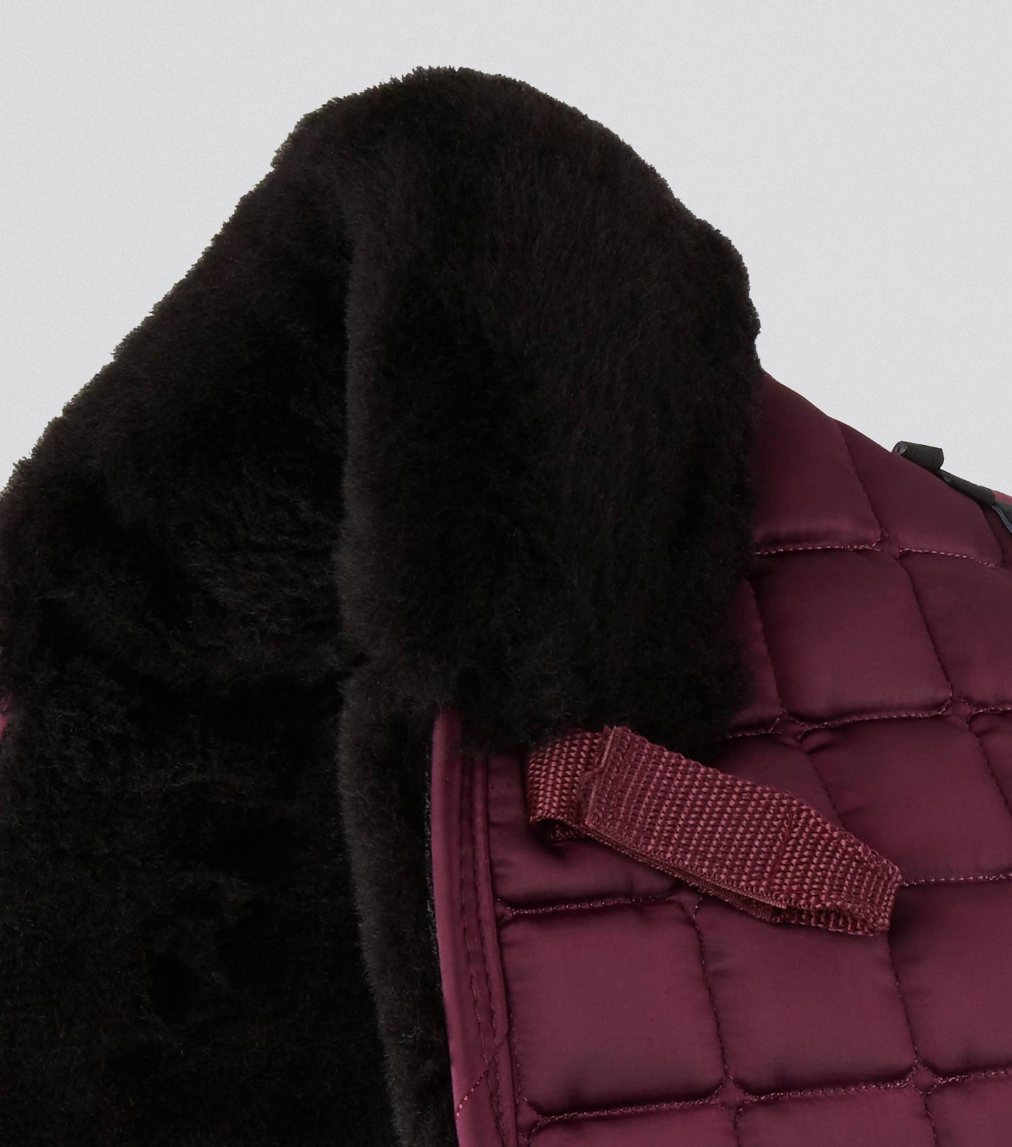 Premier Equine Atlantis CC Satin Wool Dressage Square Wine/Black Wool