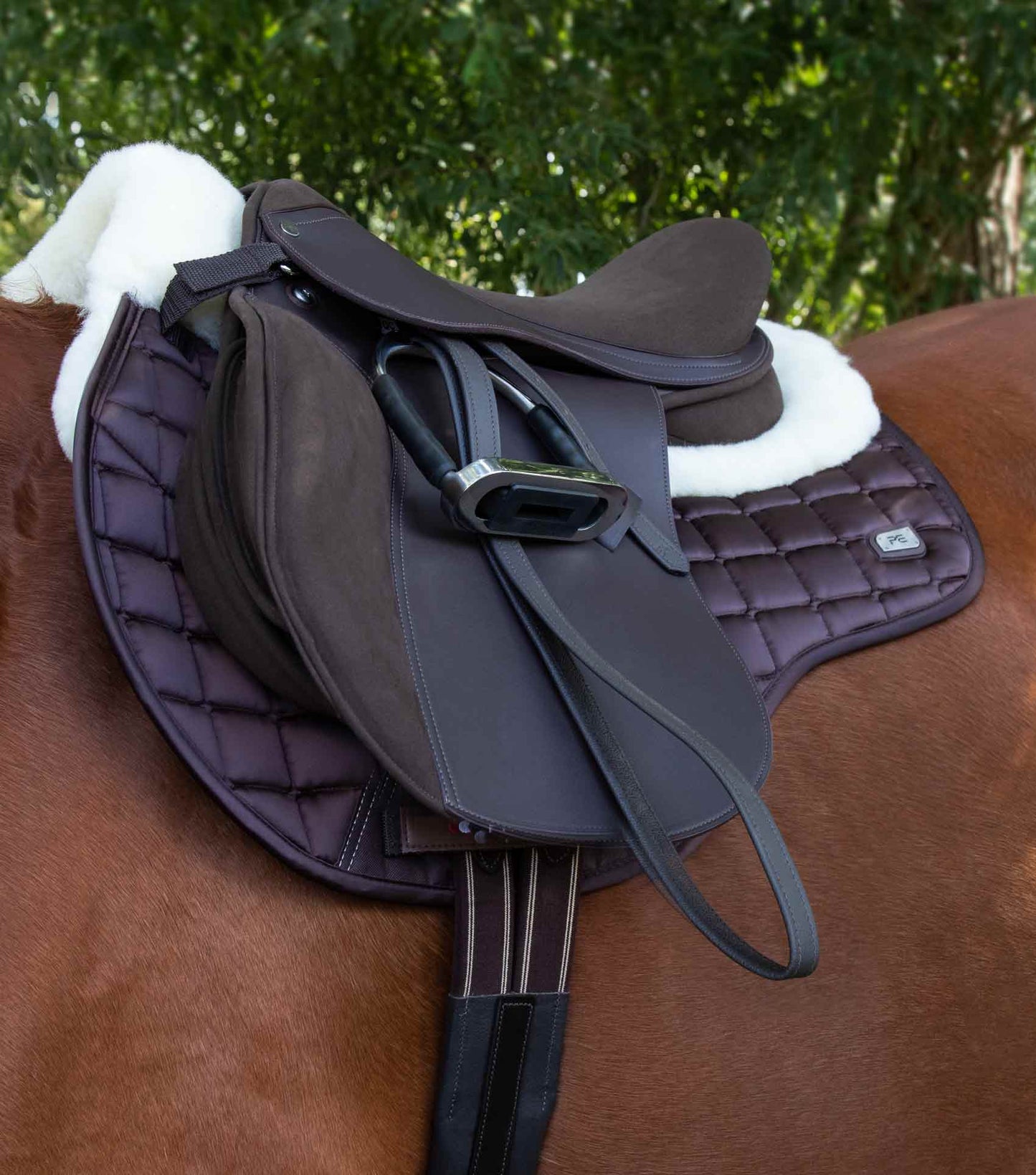 Premier Equine Atlantis CC Satin Wool GP/Jump Square Brown/Natural Wool