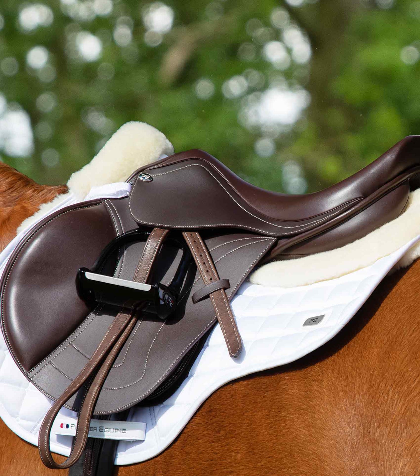 Premier Equine Atlantis CC Satin Wool GP/Jump Square White/Natural Wool