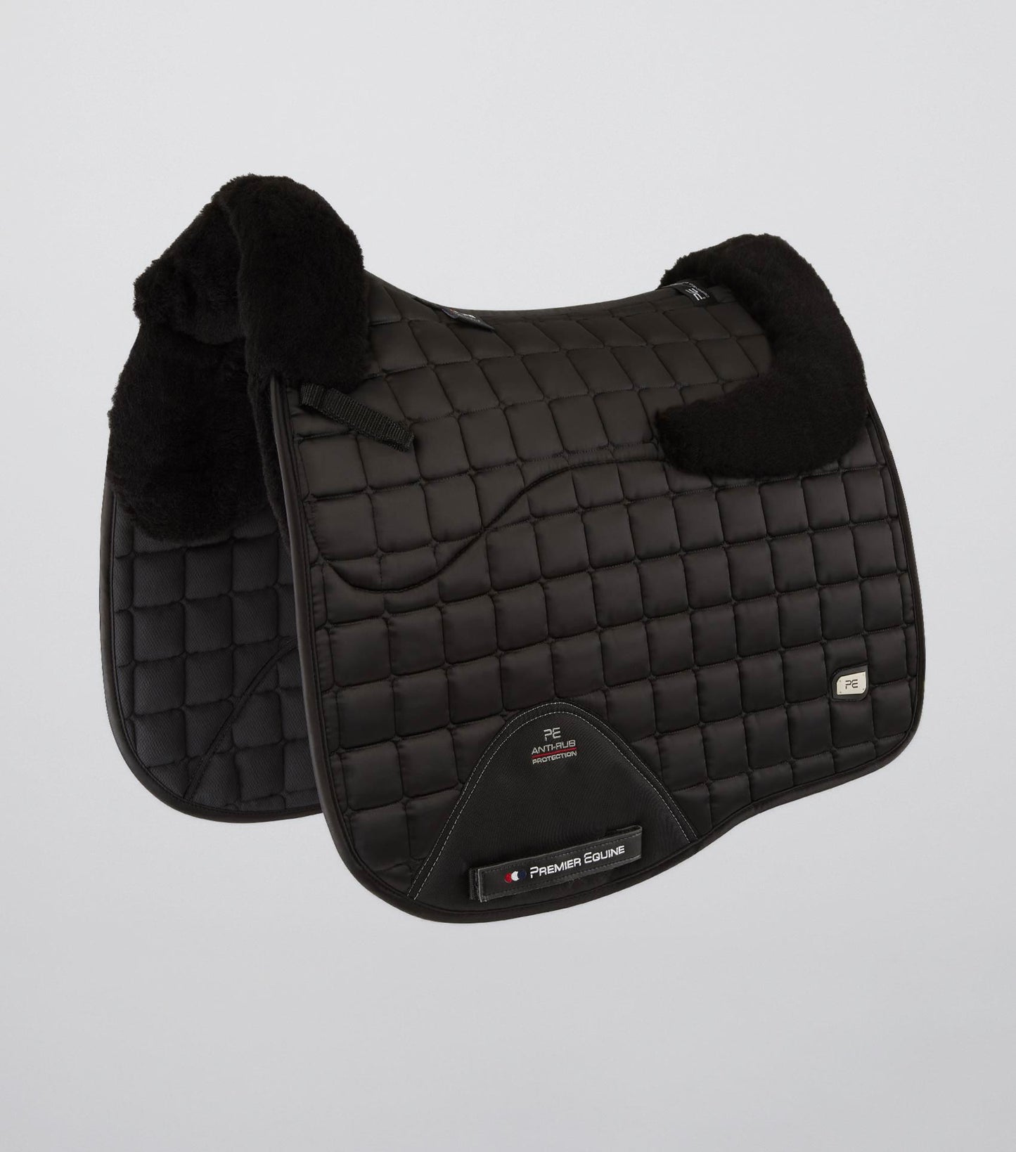 Premier Equine Atlantis CC Satin Wool Dressage Square Black/Black Wool