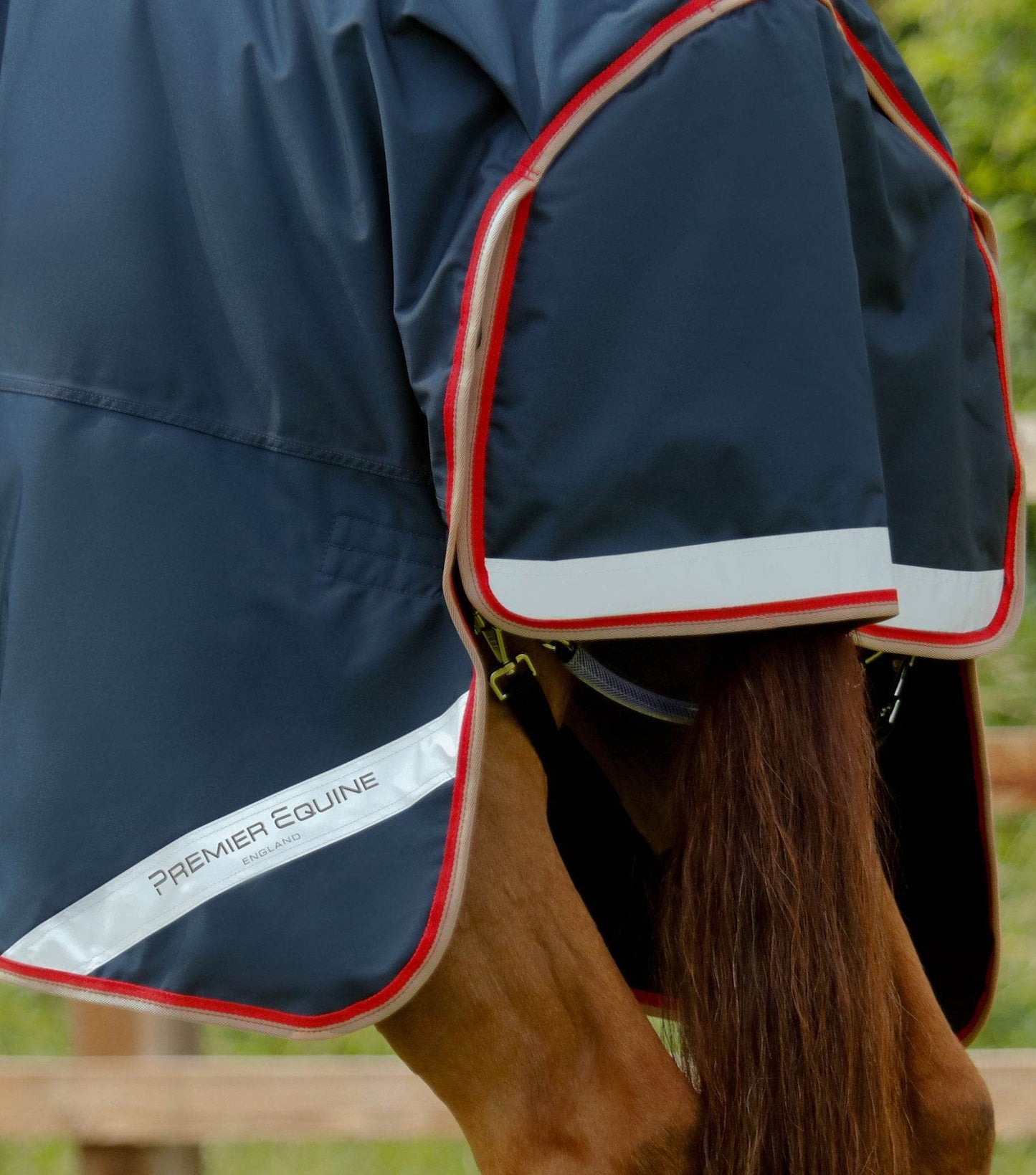 Premier Equine Buster 100g Turnout Rug with Snug-Fit Neck Cover Navy - N P Equestrian & Pet Supplies Ltd