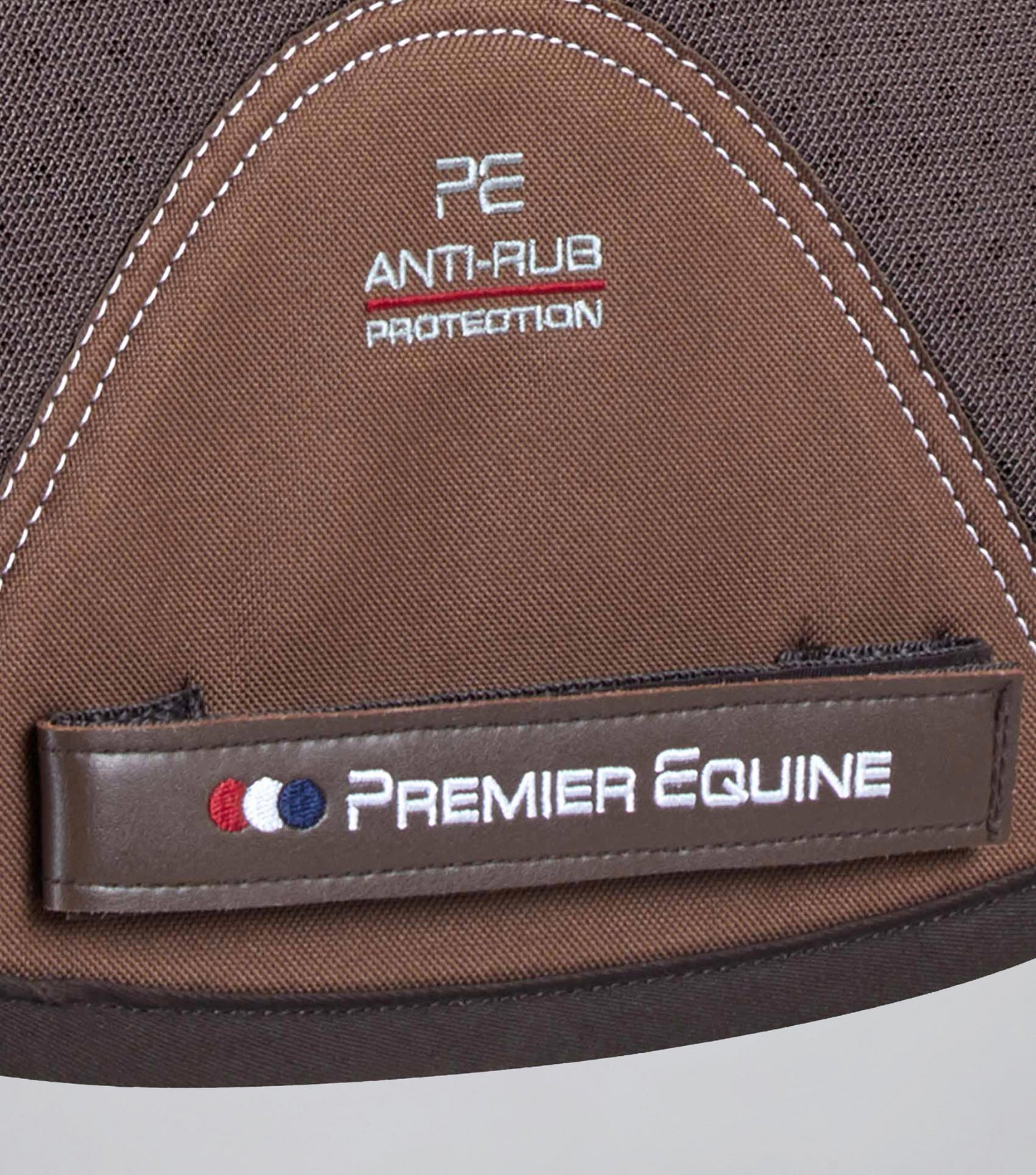 Premier Equine Close Contact Airtechnology Shockproof Wool Saddle Pad - GP/Jump Square Brown/Brown Wool