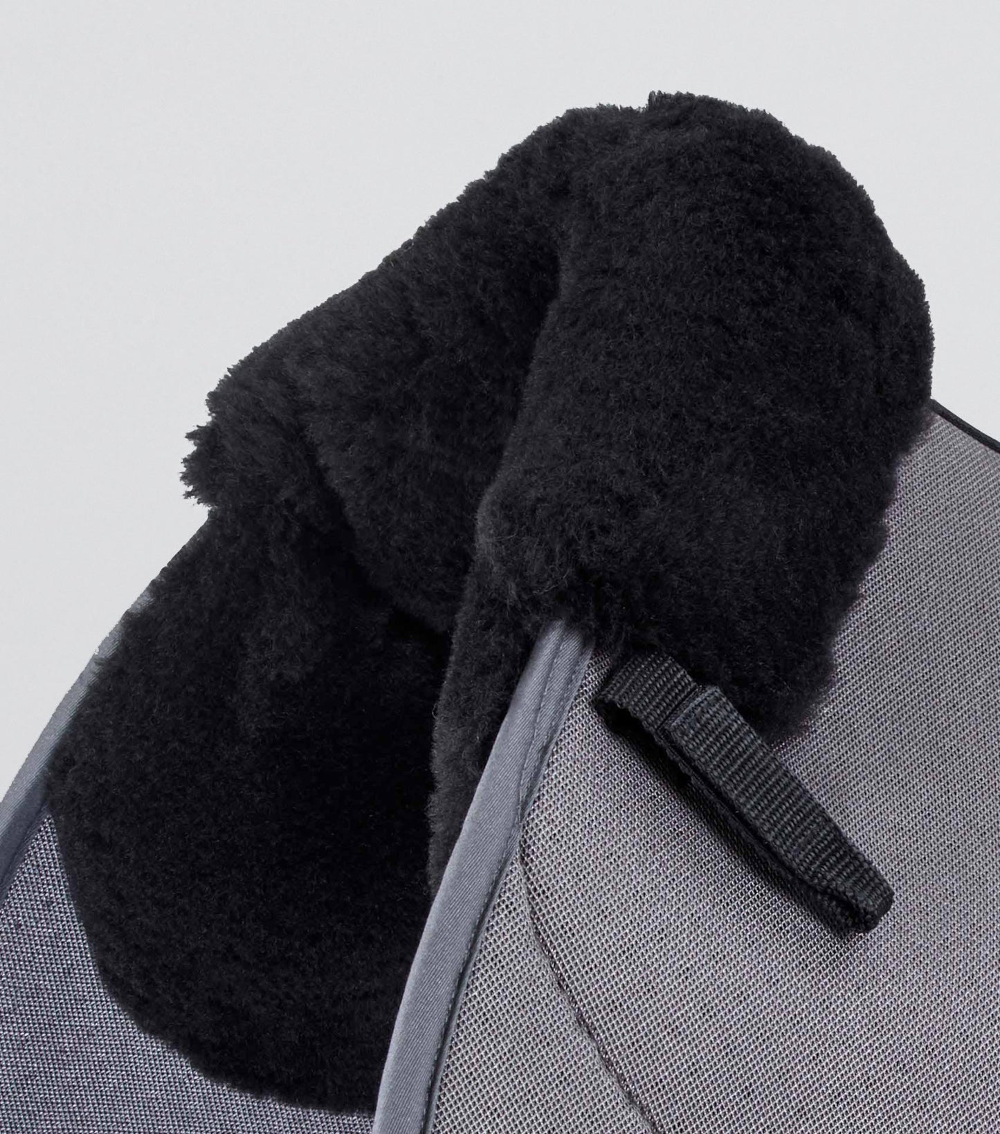 Premier Equine Close Contact Airtechnology Shockproof Wool Saddle Pad - GP/Jump Square Grey/Black Wool