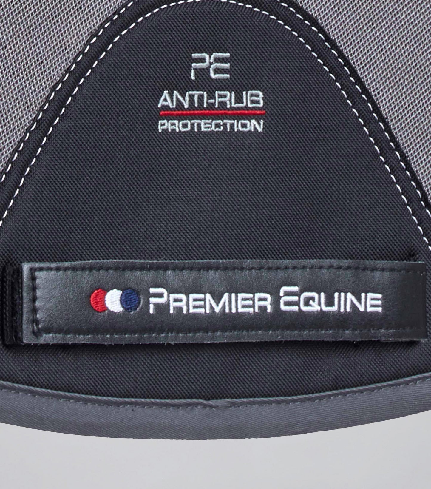 Premier Equine Close Contact Airtechnology Shockproof Wool Saddle Pad - GP/Jump Square Grey/Black Wool