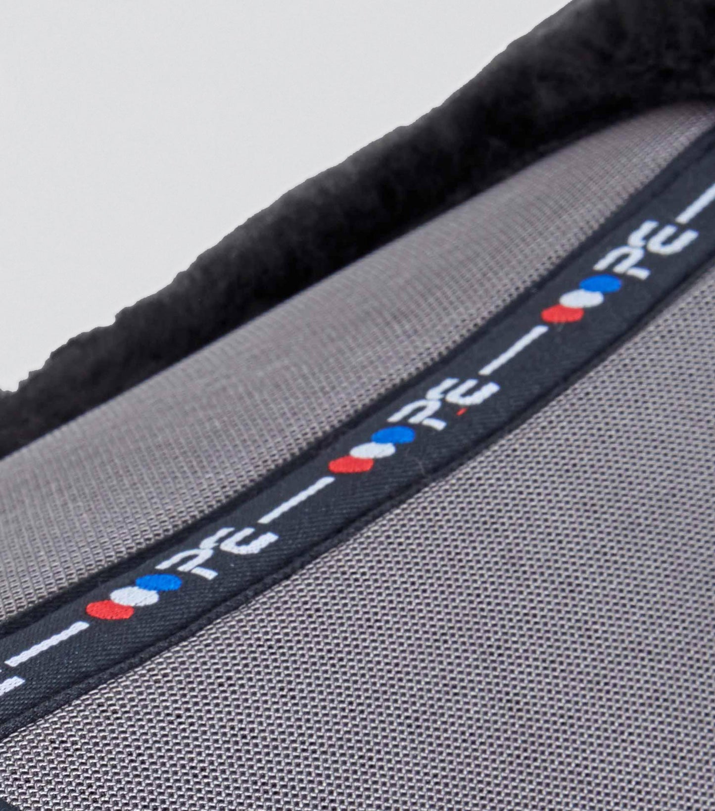 Premier Equine Close Contact Airtechnology Shockproof Wool Saddle Pad - GP/Jump Square Grey/Black Wool