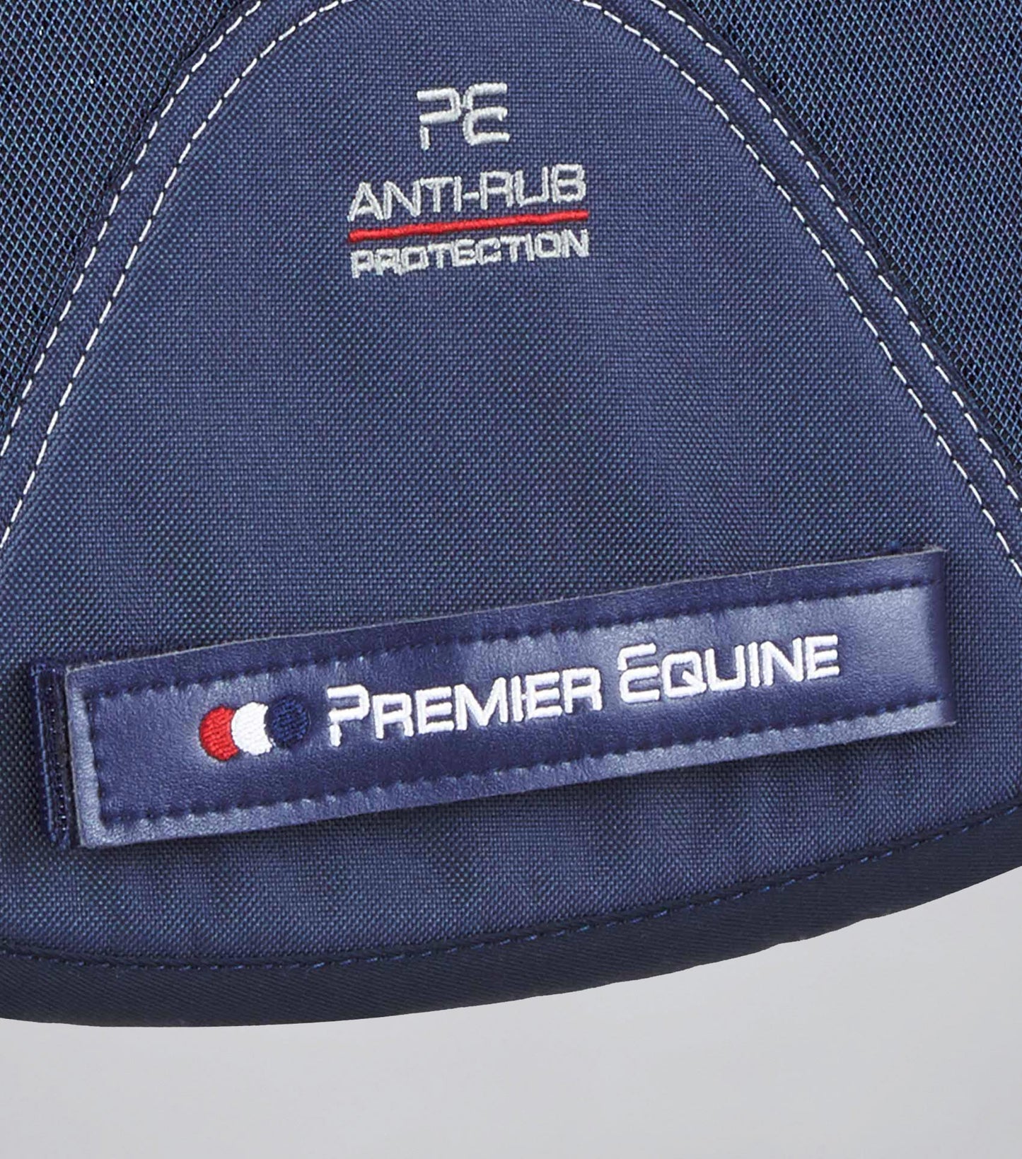 Premier Equine Close Contact Airtechnology Shockproof Wool Saddle Pad - GP/Jump Square Navy/Grey Wool