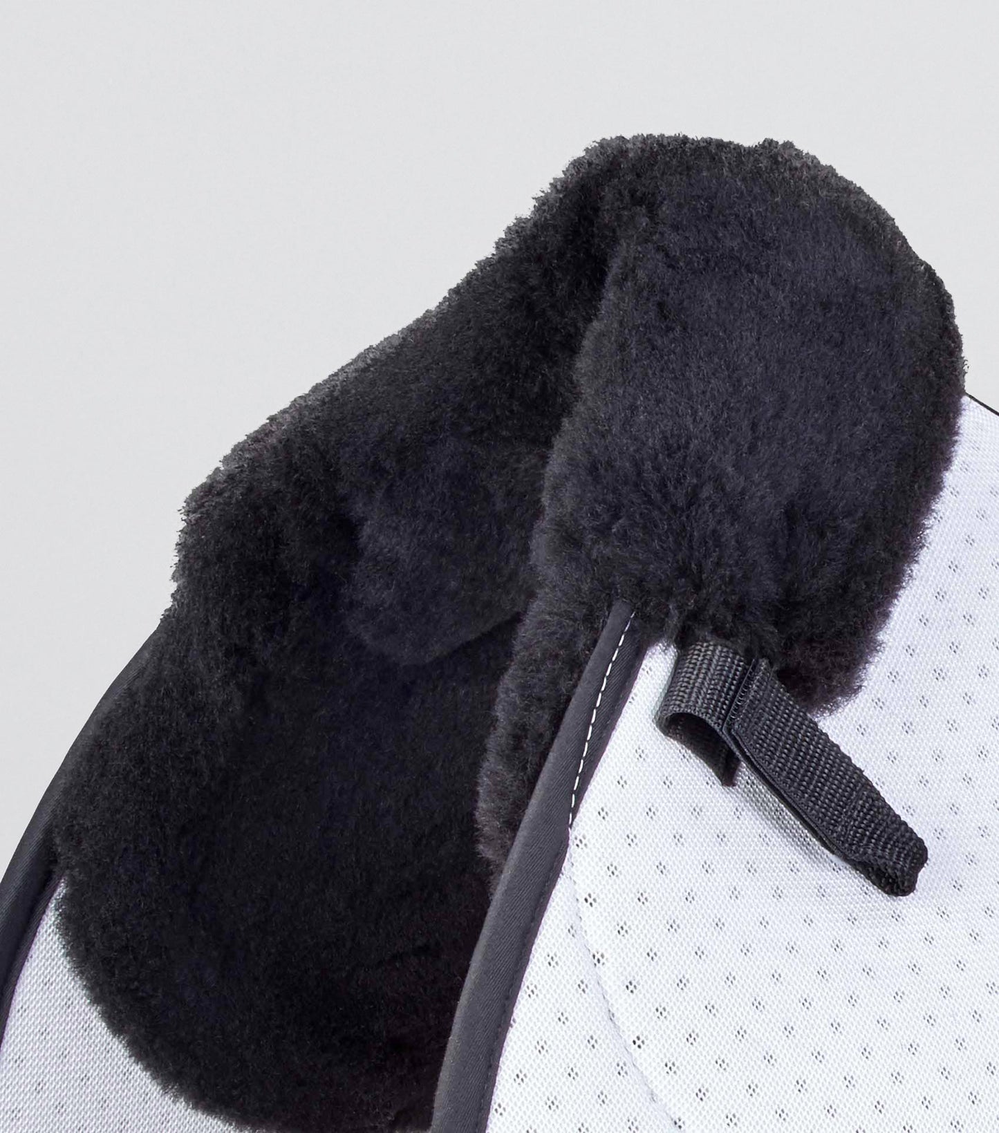 Premier Equine Close Contact Airtechnology Shockproof Wool Saddle Pad - GP/Jump Square White/Black Wool