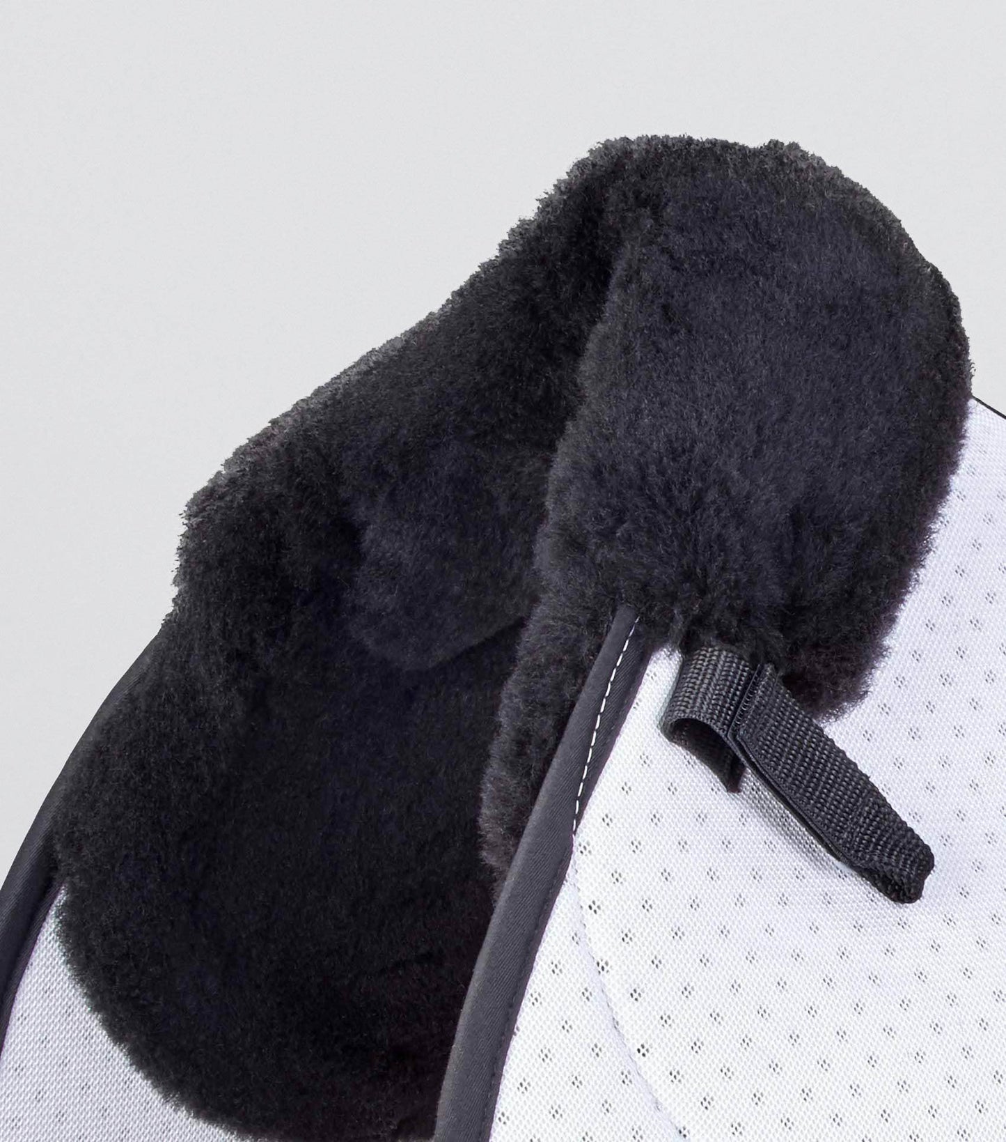 Premier Equine Close Contact Airtechnology Shockproof Wool Saddle Pad - GP/Jump Square White/Black Wool - N P Equestrian & Pet Supplies Ltd