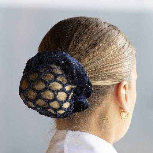 Equetech Crochet Bun Net Navy