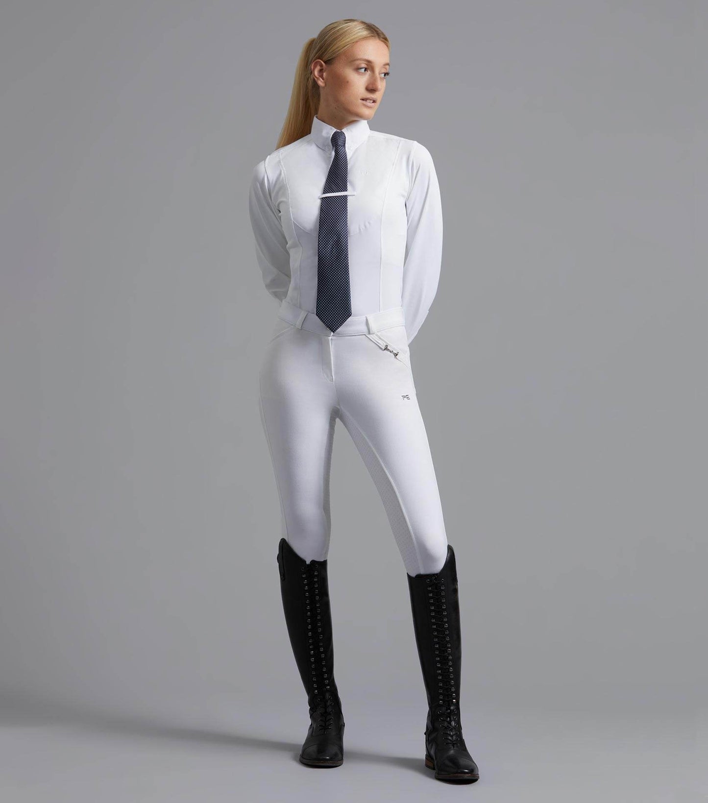 Premier Equine Delta Ladies Full Seat Gel Competition Riding Breeches White - N P Equestrian & Pet Supplies Ltd