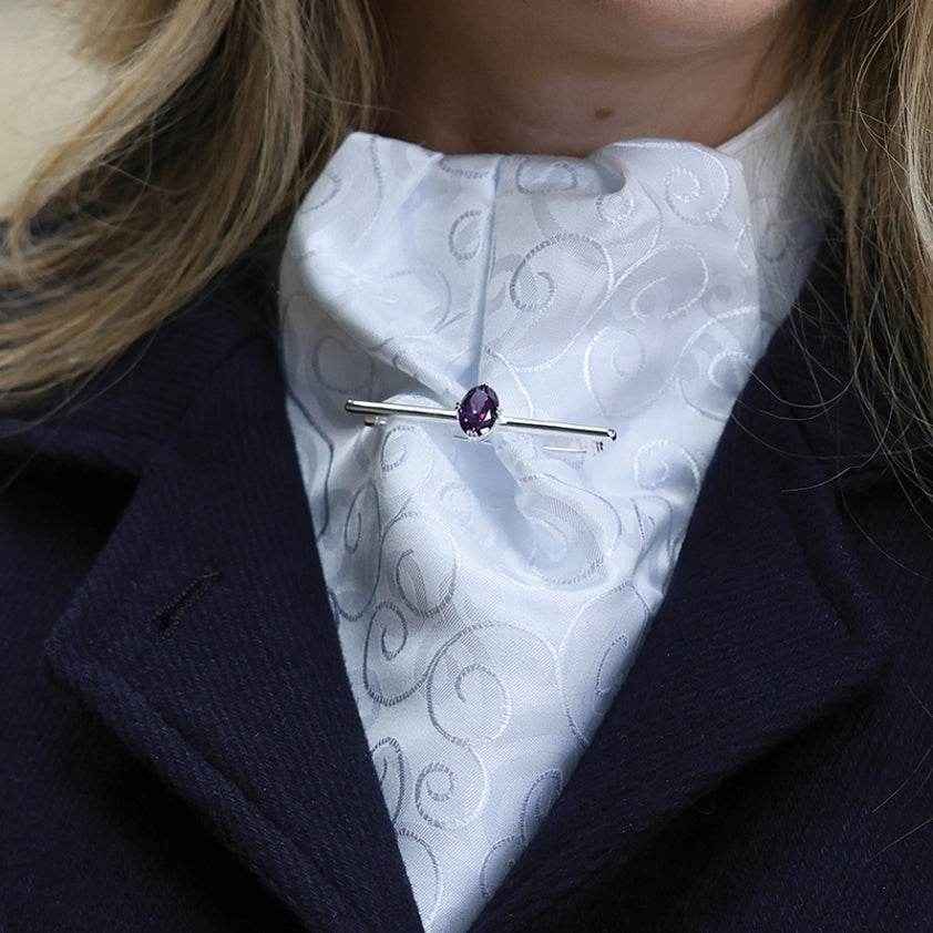 Equetech Deluxe Amethyst Stock Pin
