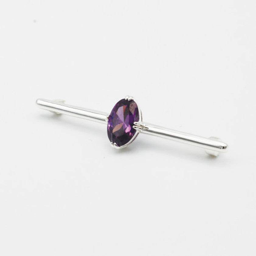 Equetech Deluxe Amethyst Stock Pin - N P Equestrian & Pet Supplies Ltd