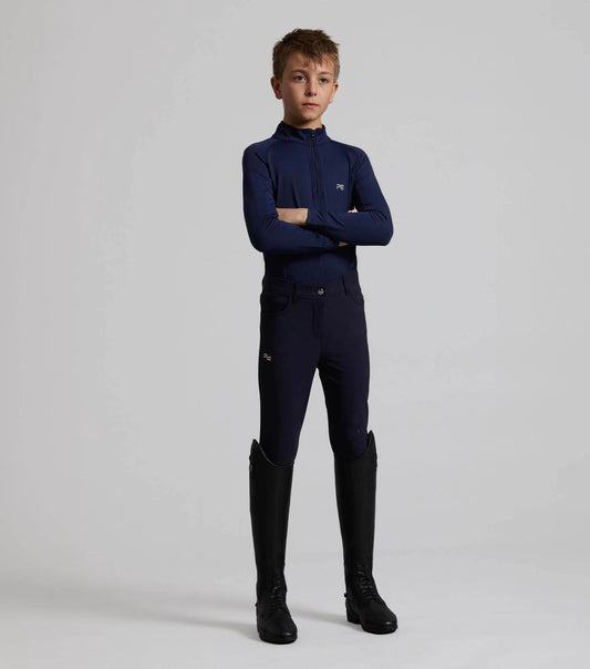 Premier Equine Derby Boys Riding Breeches Navy - N P Equestrian & Pet Supplies Ltd
