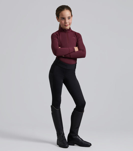 Premier Equine Concerto Girls Riding Tights Jet Black