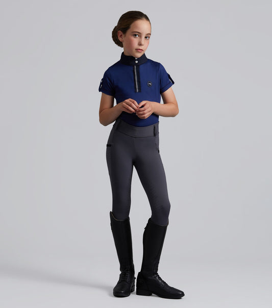 Premier Equine Concerto Girls Riding Tights Dove Stone Grey