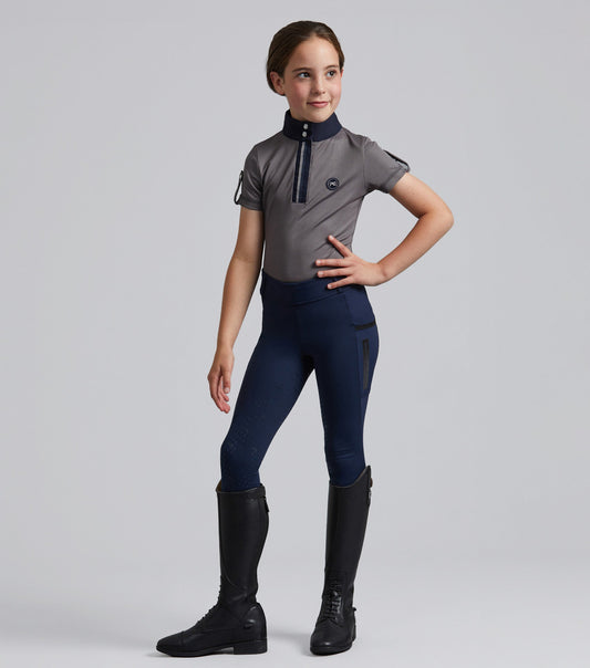 Premier Equine Concerto Girls Riding Tights Orkney Navy
