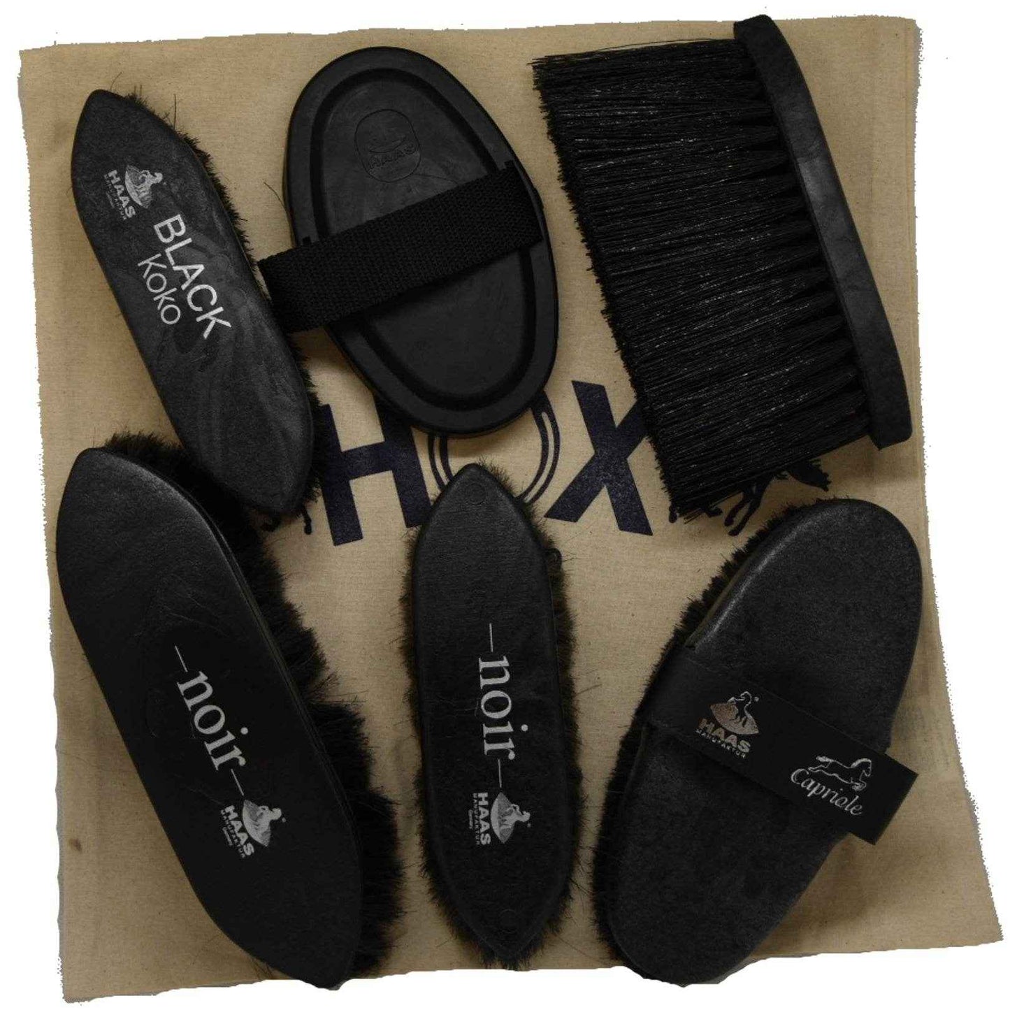 HAAS Noir Grooming Brush Set