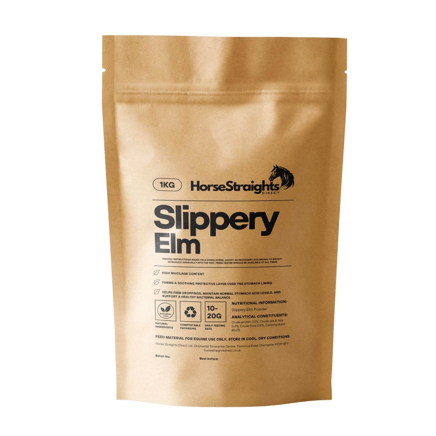 Horse Straights Direct Slippery Elm - N P Equestrian & Pet Supplies Ltd
