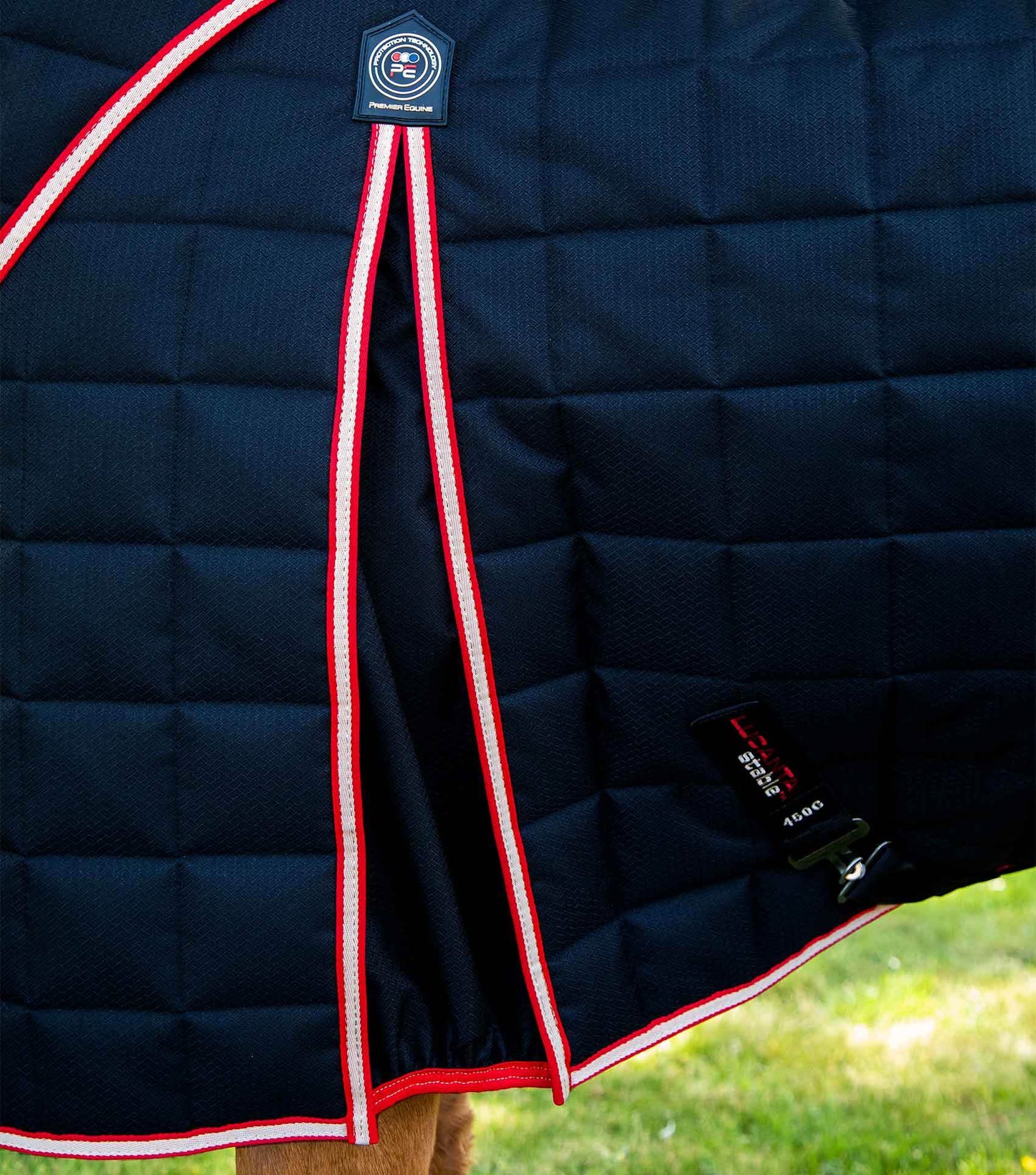 Premier Equine Lucanta 450g Stable Rug with Neck Cover Black - N P Equestrian & Pet Supplies Ltd
