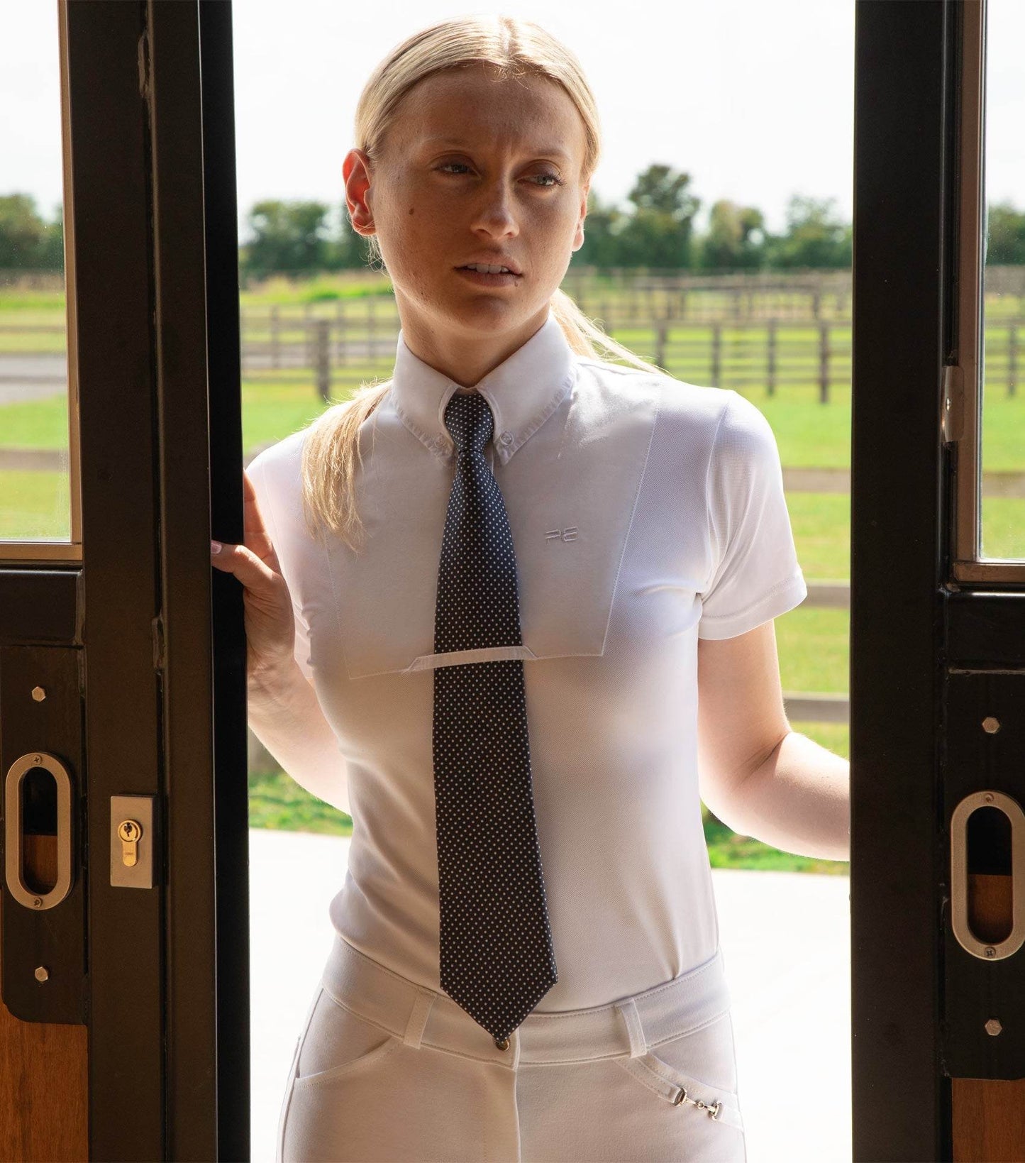 Premier Equine Luciana Ladies Short Sleeve Tie Shirt - N P Equestrian & Pet Supplies Ltd