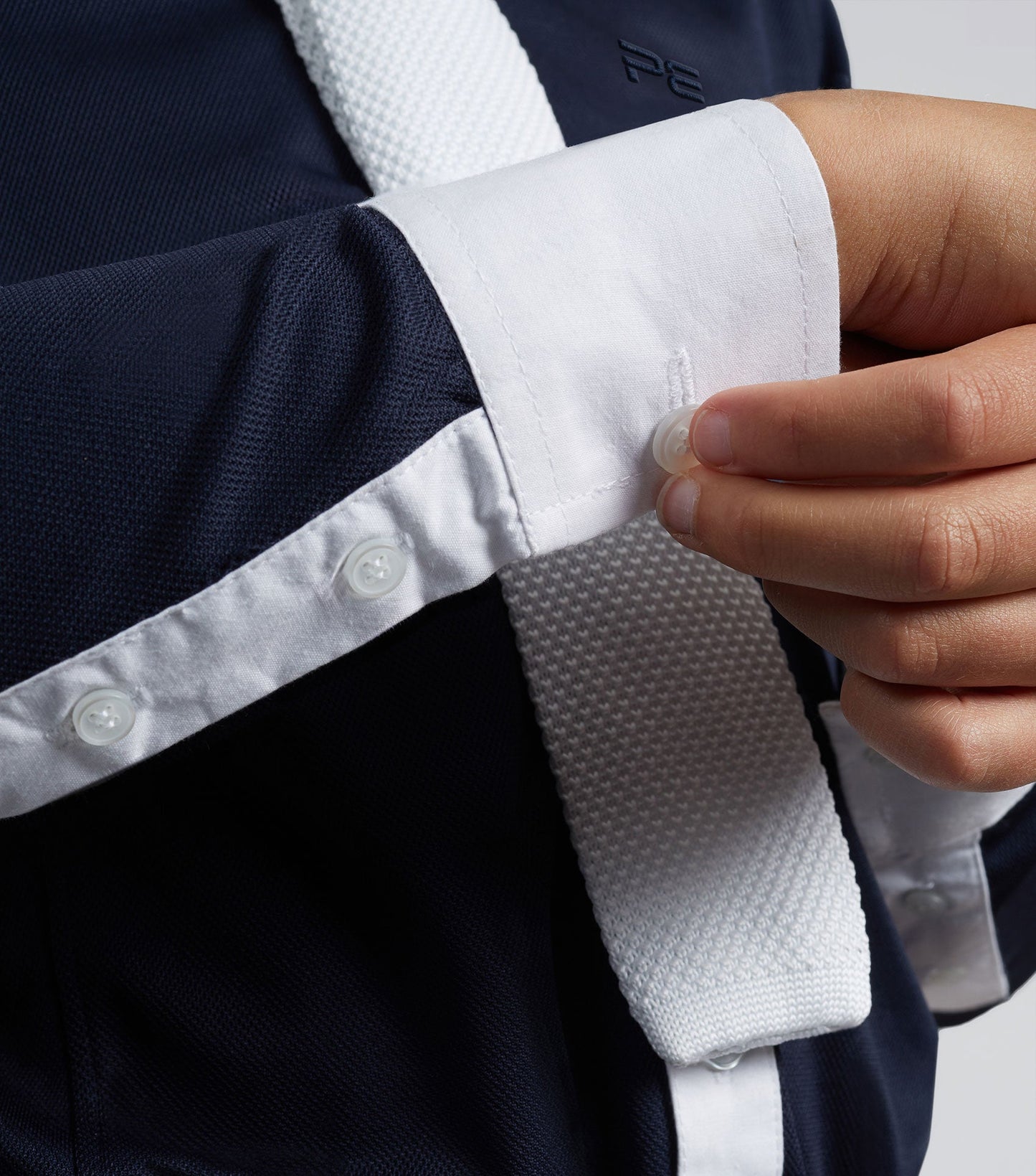 Premier Equine Mini Giulio Boy's Long Sleeve Show Shirt Navy