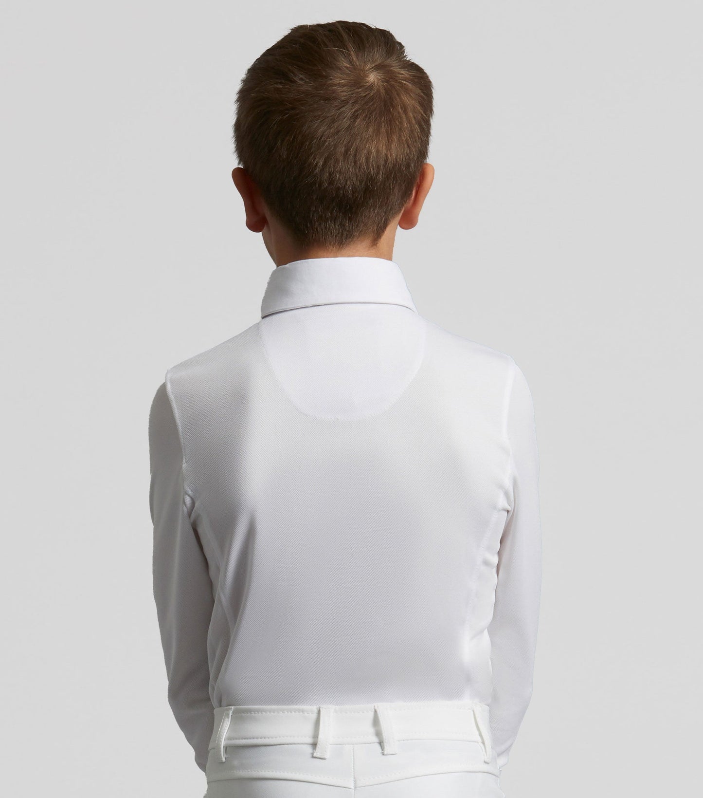 Premier Equine Mini Giulio Boy's Long Sleeve Show Shirt White
