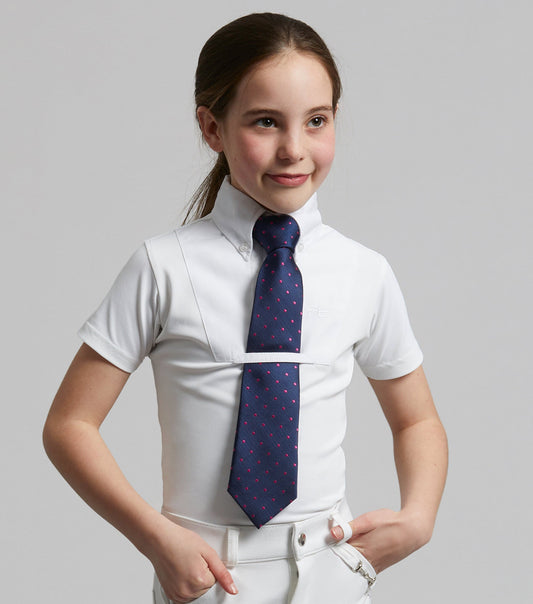 Premier Equine Luciana Girls Short Sleeve Show Shirt White