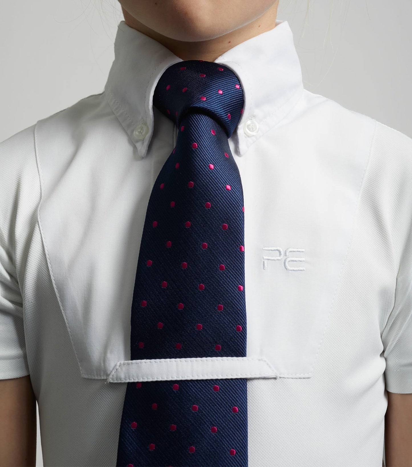 Premier Equine Luciana Girls Short Sleeve Show Shirt White