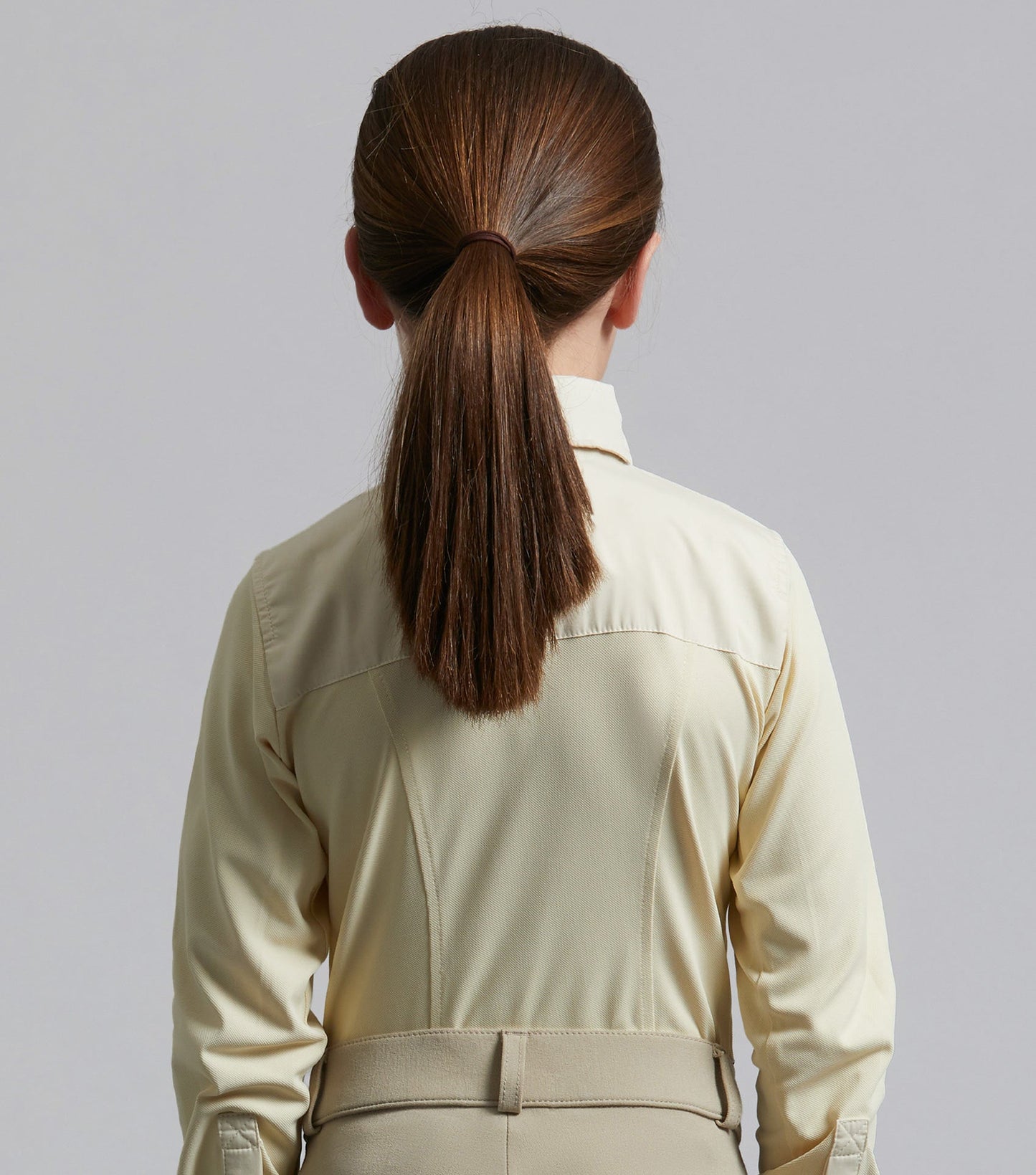 Premier Equine Tessa Girls Long Sleeve Show Shirt Vanilla